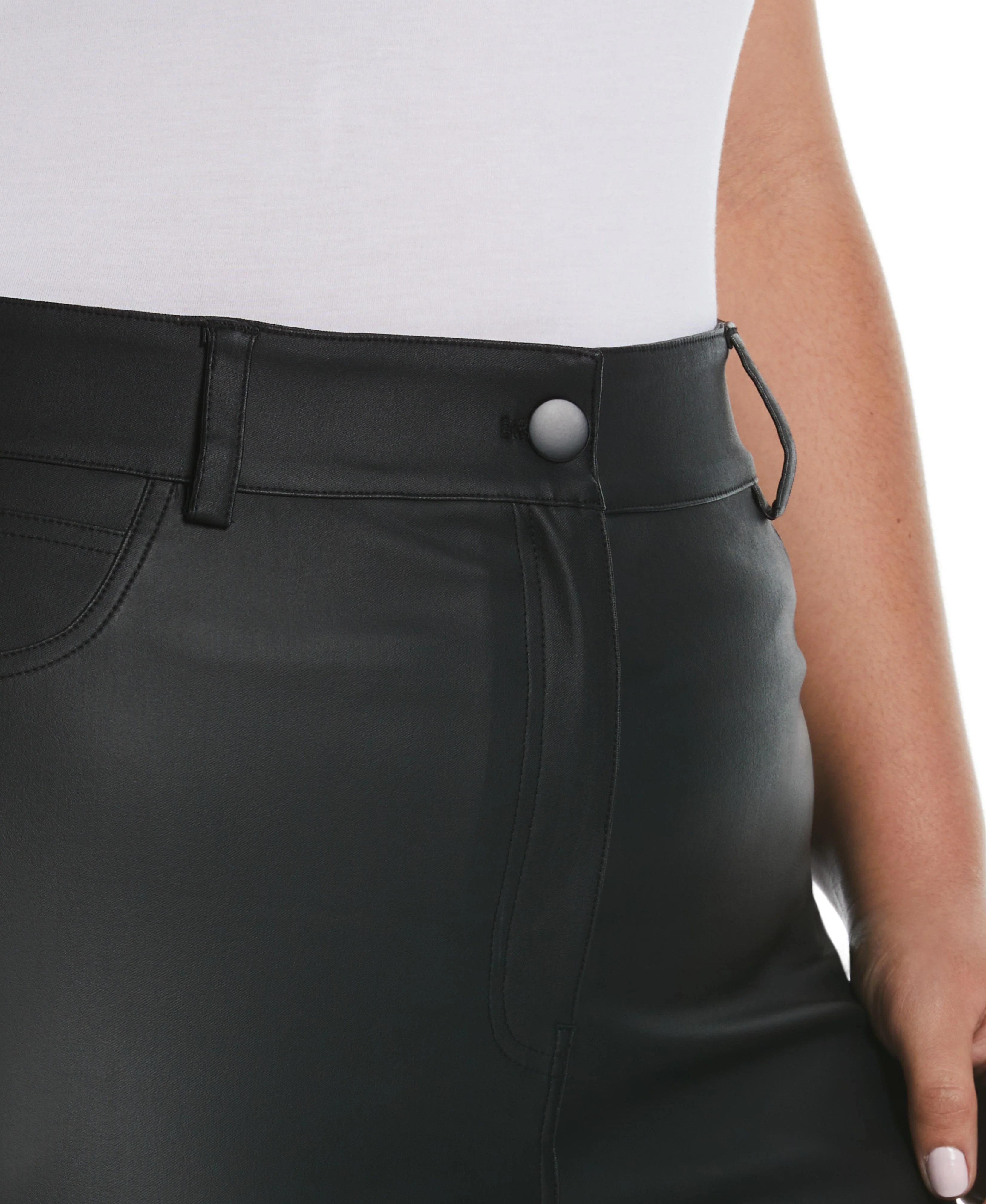 Plus Size 5-Pocket Coated Twill Pant - Image 3