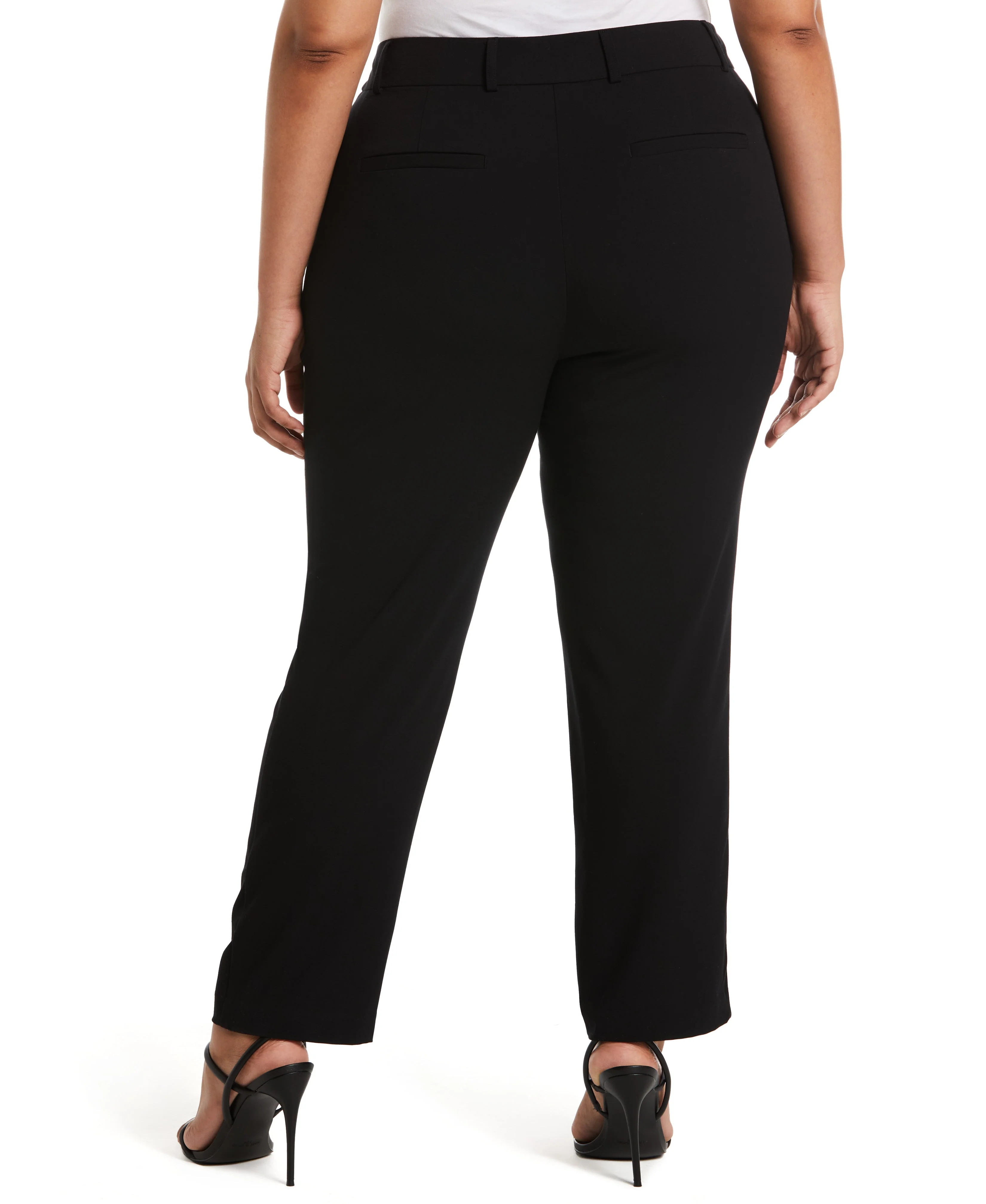 Plus Size Classic Fit Clean Straight Leg Ankle Pant - Image 10