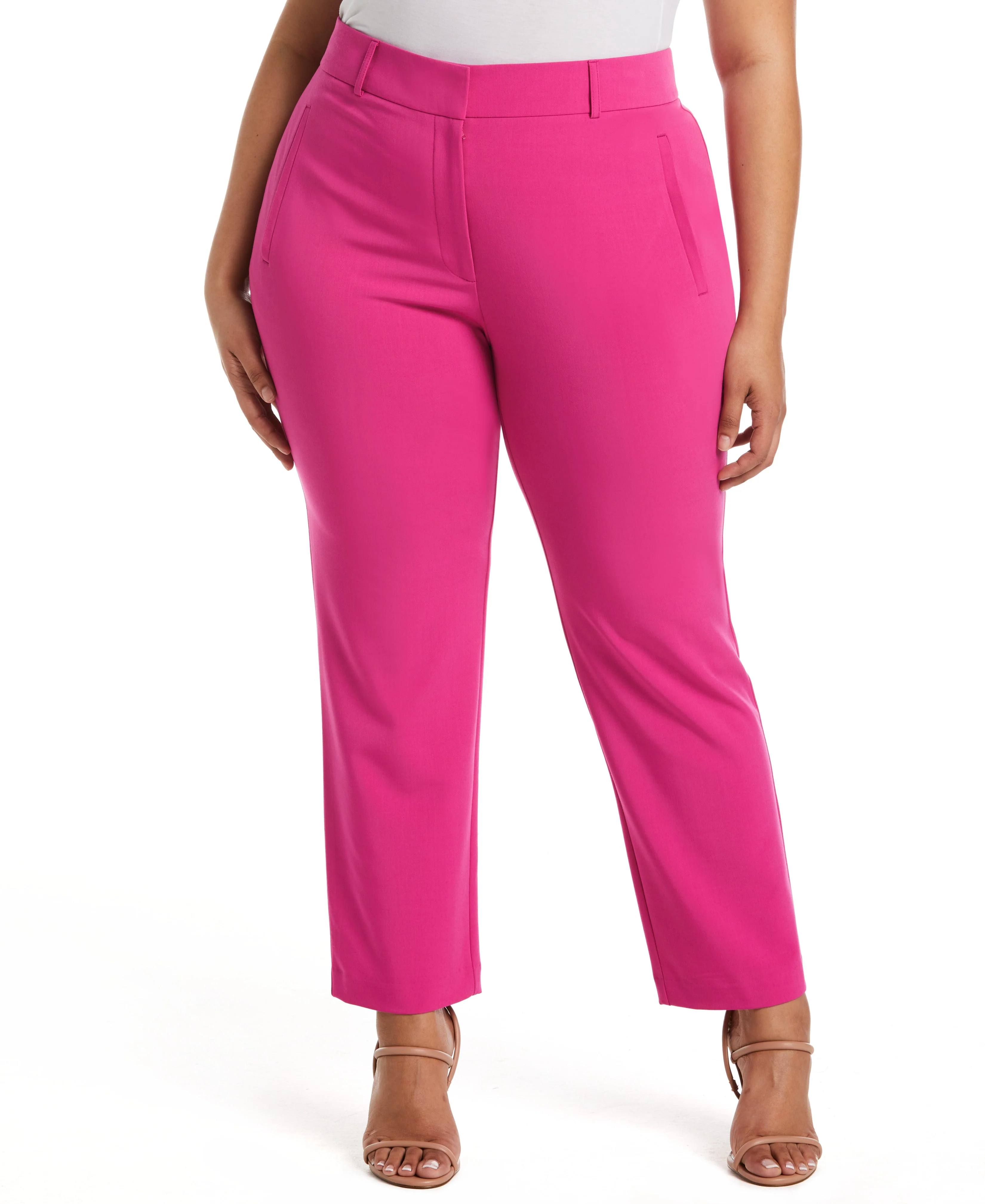 Plus Size Classic Fit Clean Straight Leg Ankle Pant - Image 12