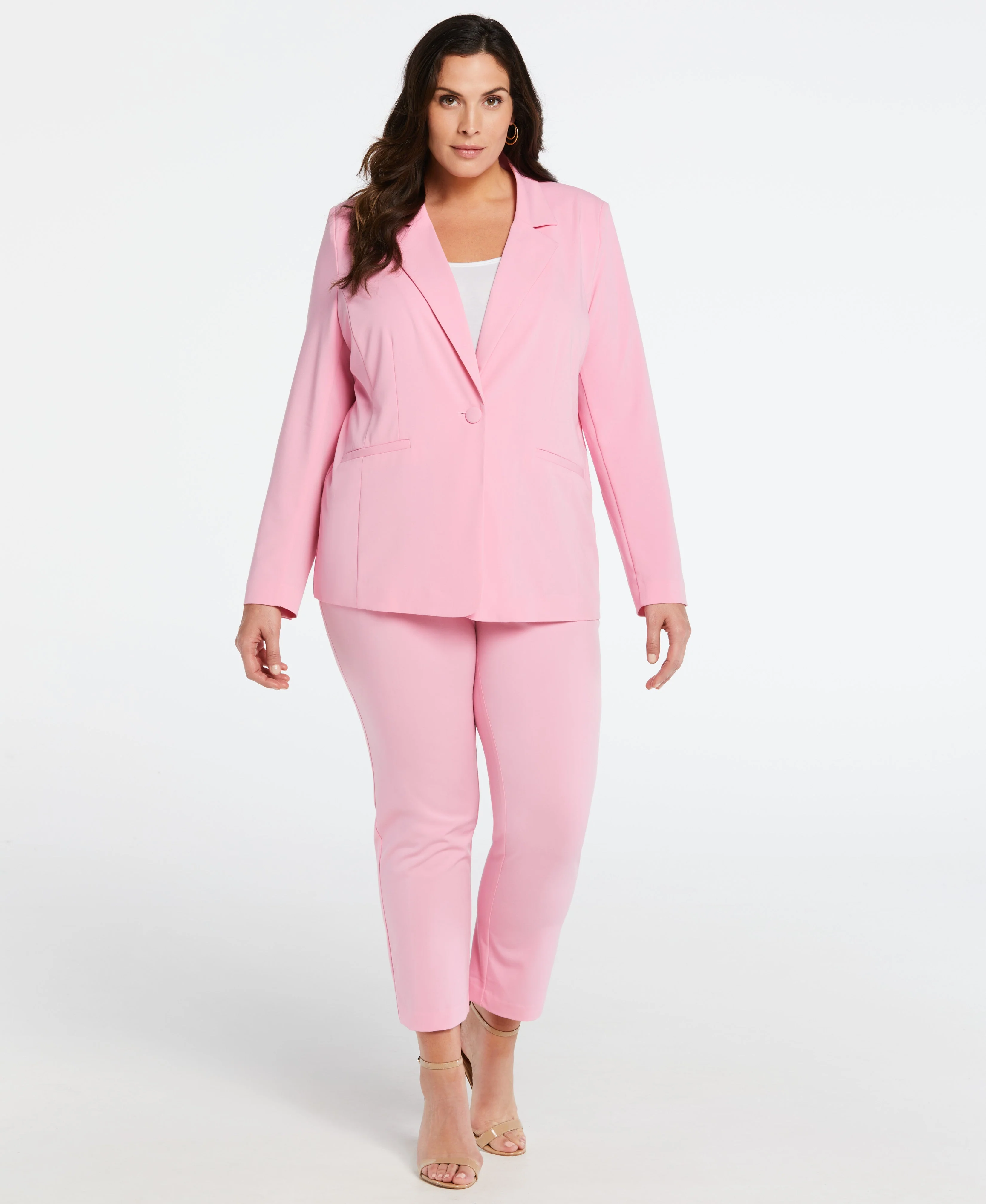 Plus Size Classic Fit Clean Straight Leg Ankle Pant - Image 3
