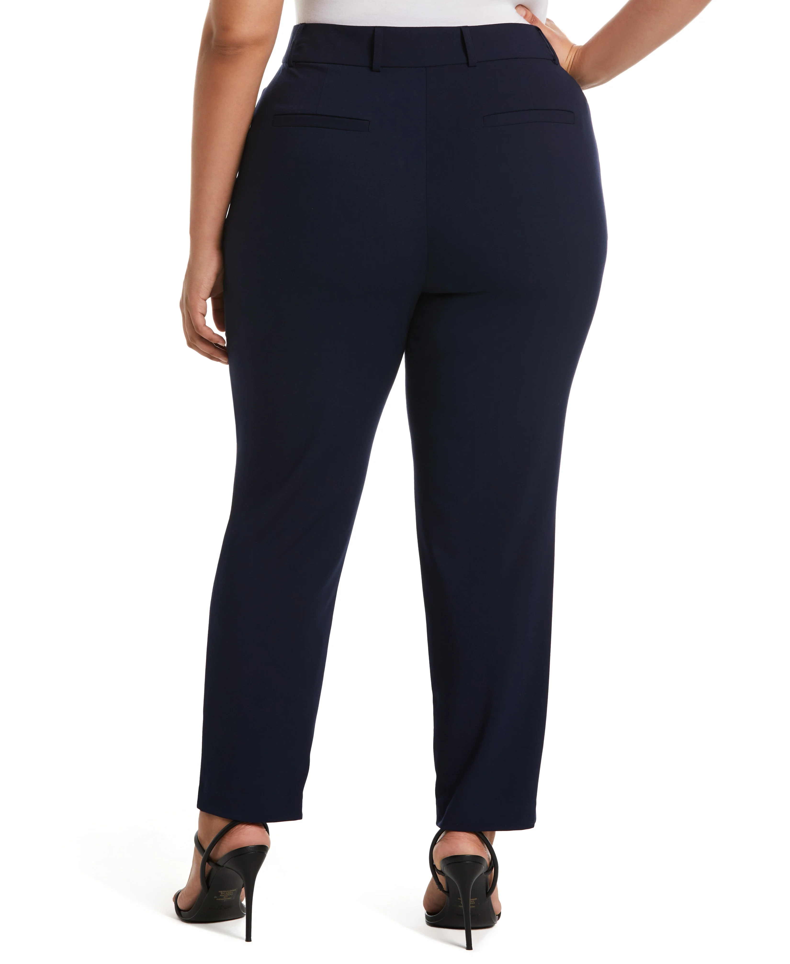 Plus Size Classic Fit Clean Straight Leg Ankle Pant - Image 7
