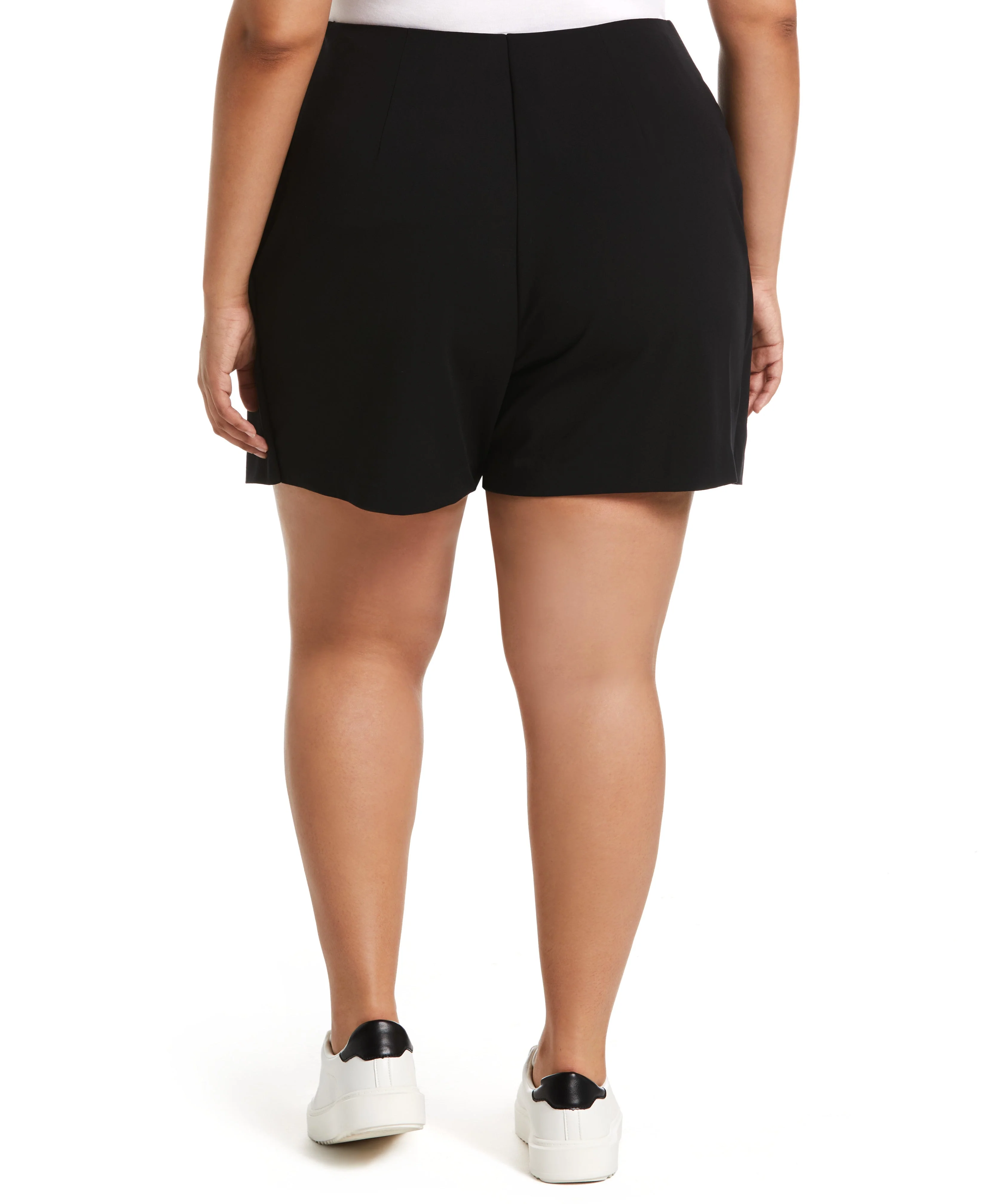 Plus Size Classic Fit Skort with Front Slit - Image 2