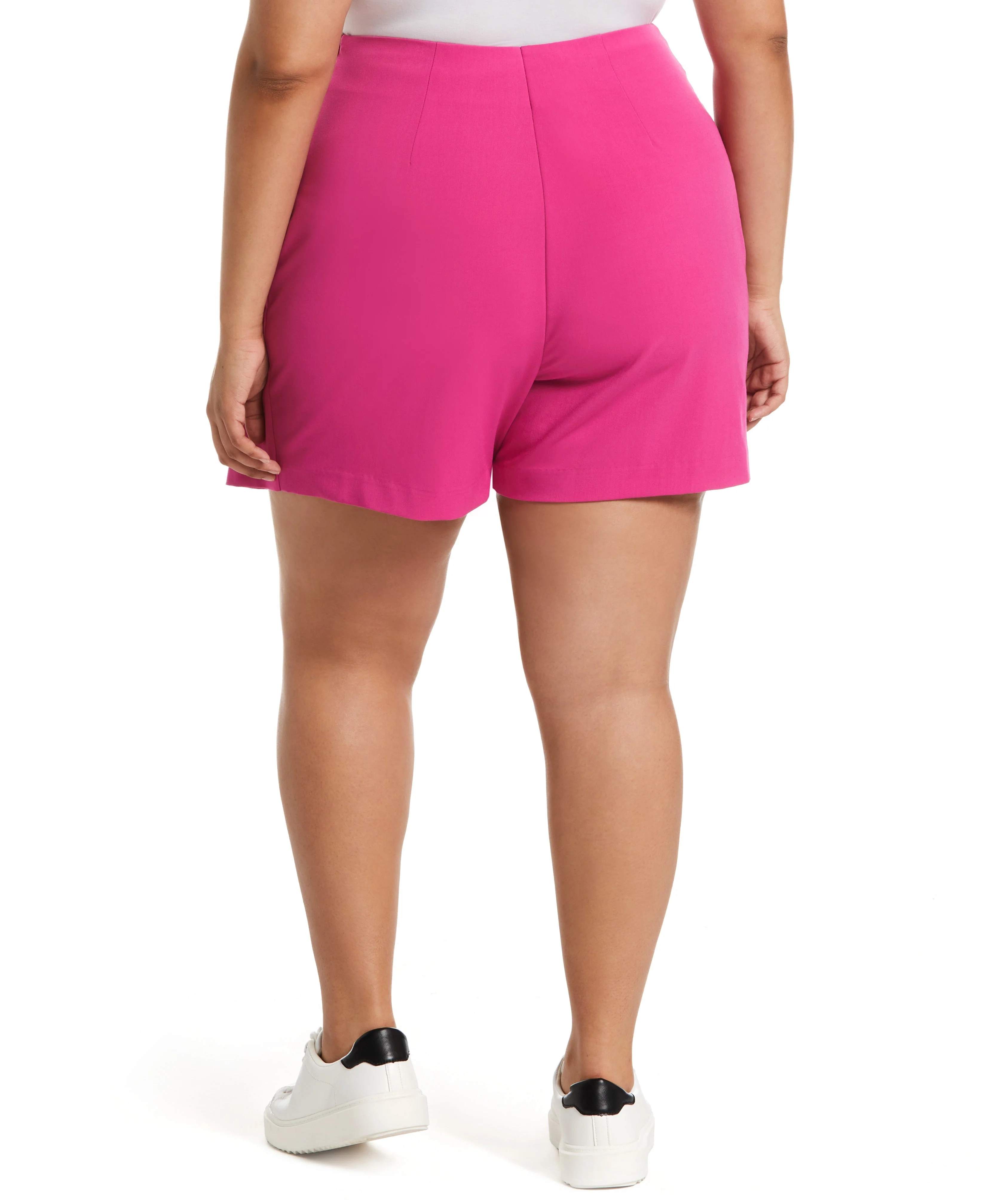 Plus Size Classic Fit Skort with Front Slit - Image 5