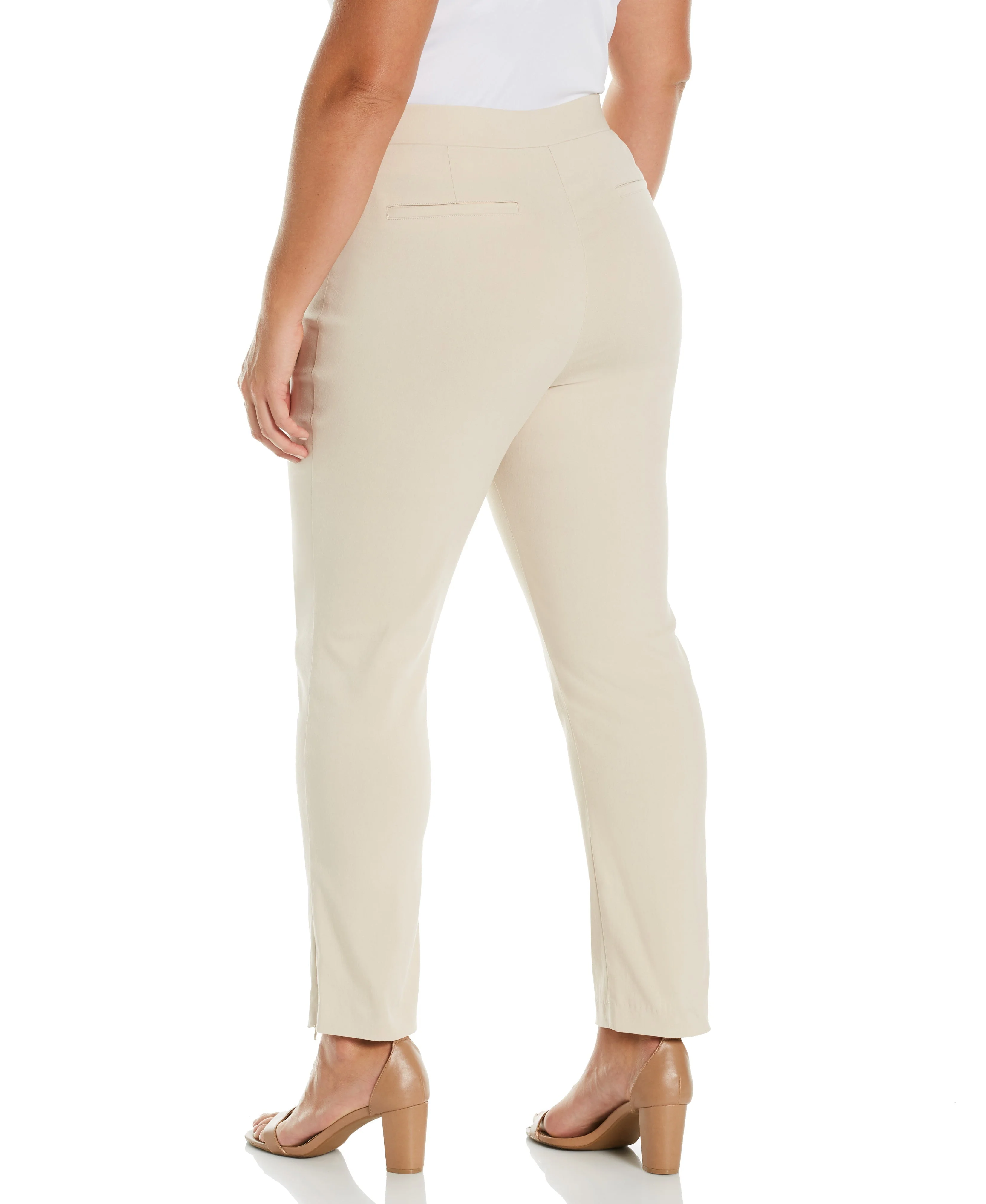 Plus Size Stretch Slim Leg Front Seam Pant - Comfort Fit - Image 10