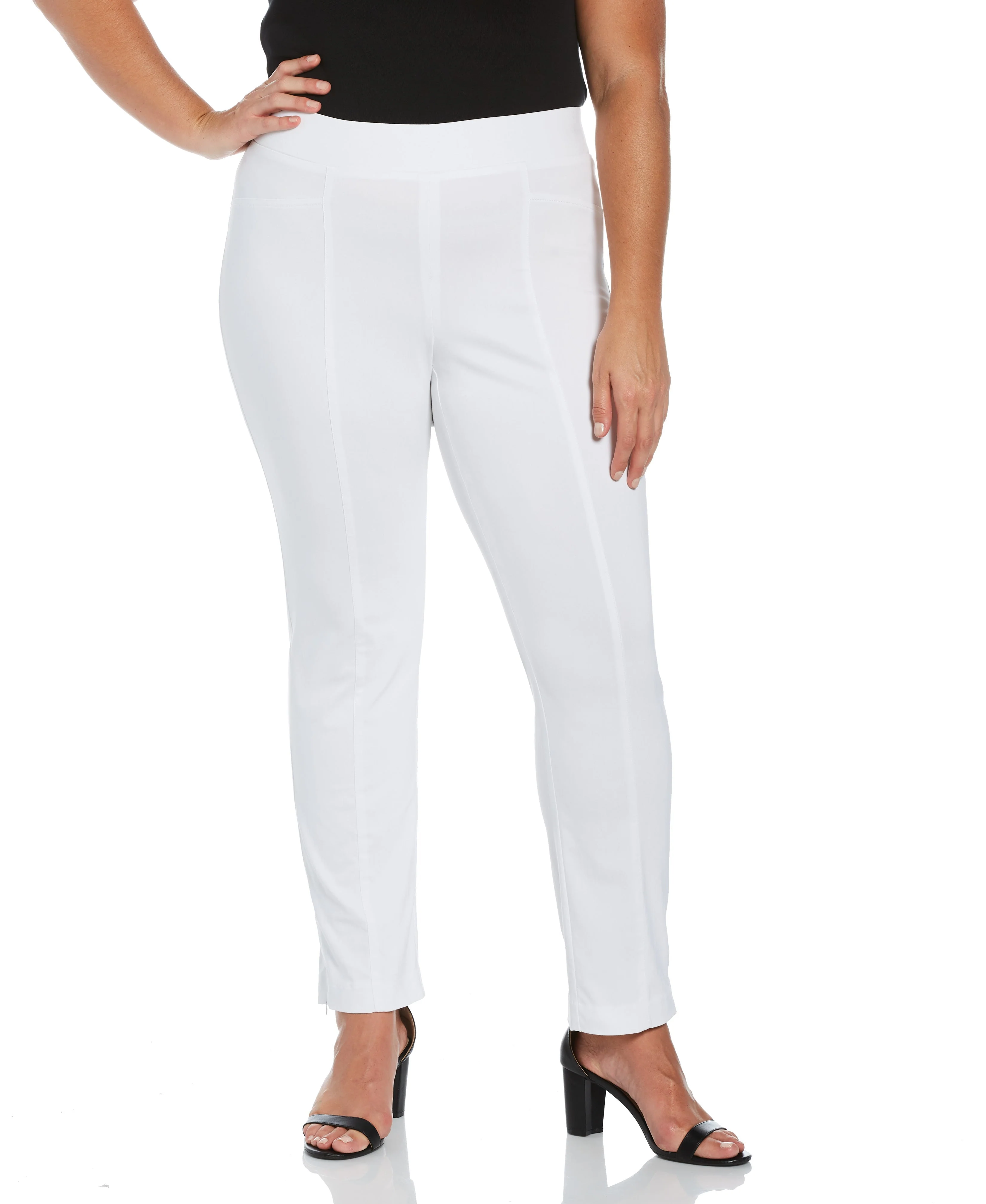 Plus Size Stretch Slim Leg Front Seam Pant - Comfort Fit - Image 13
