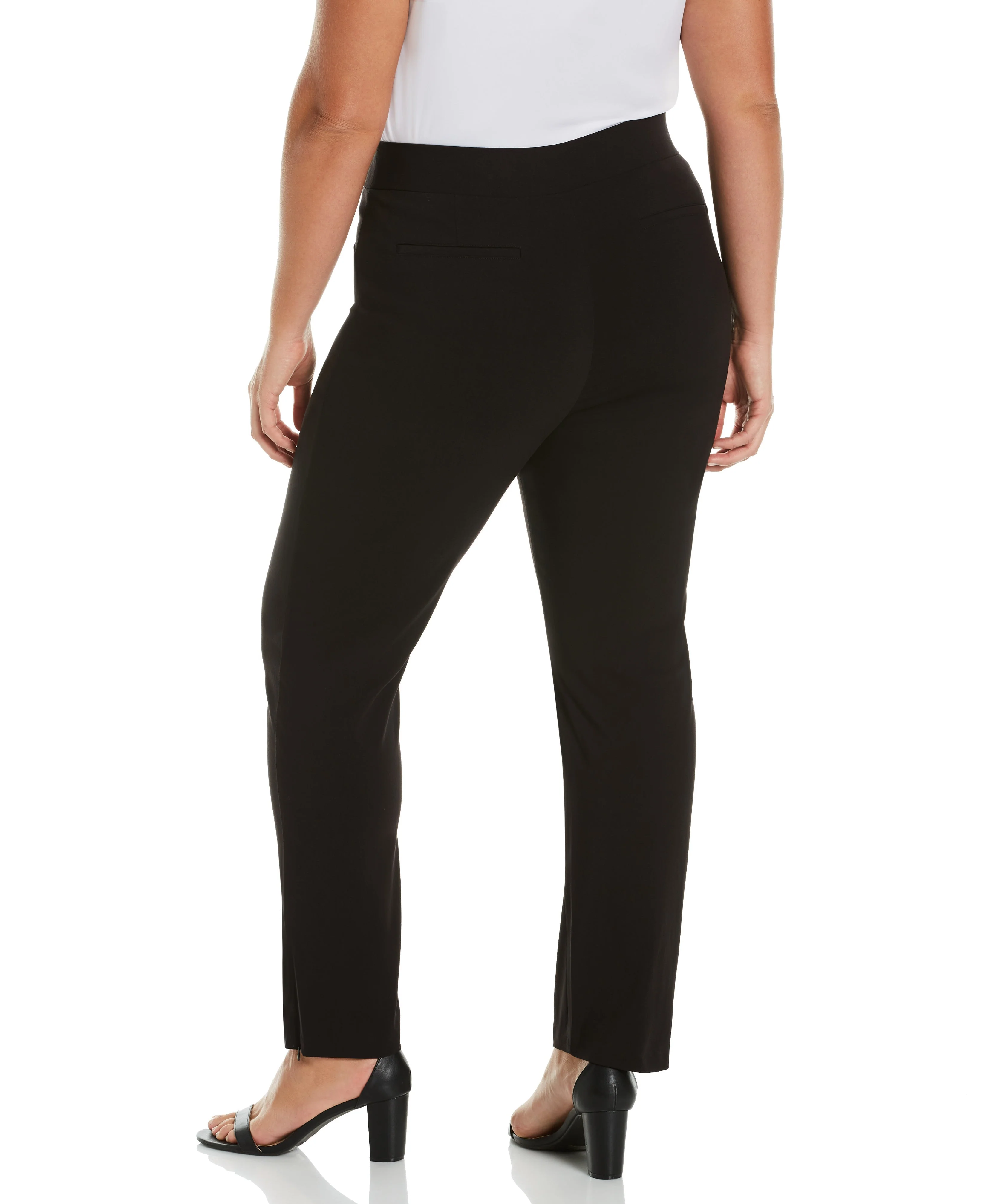 Plus Size Stretch Slim Leg Front Seam Pant - Comfort Fit - Image 3