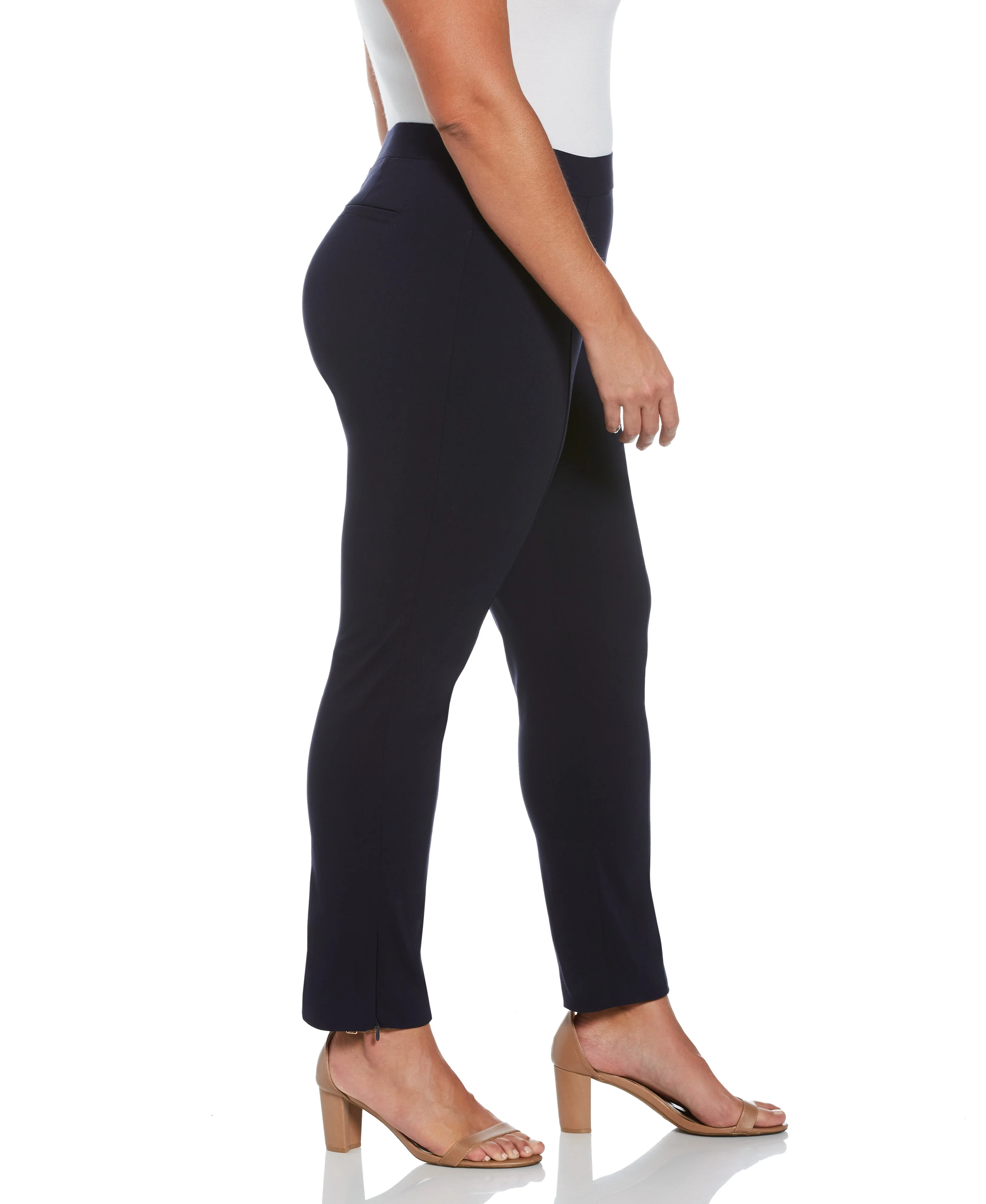 Plus Size Stretch Slim Leg Front Seam Pant - Comfort Fit - Image 7