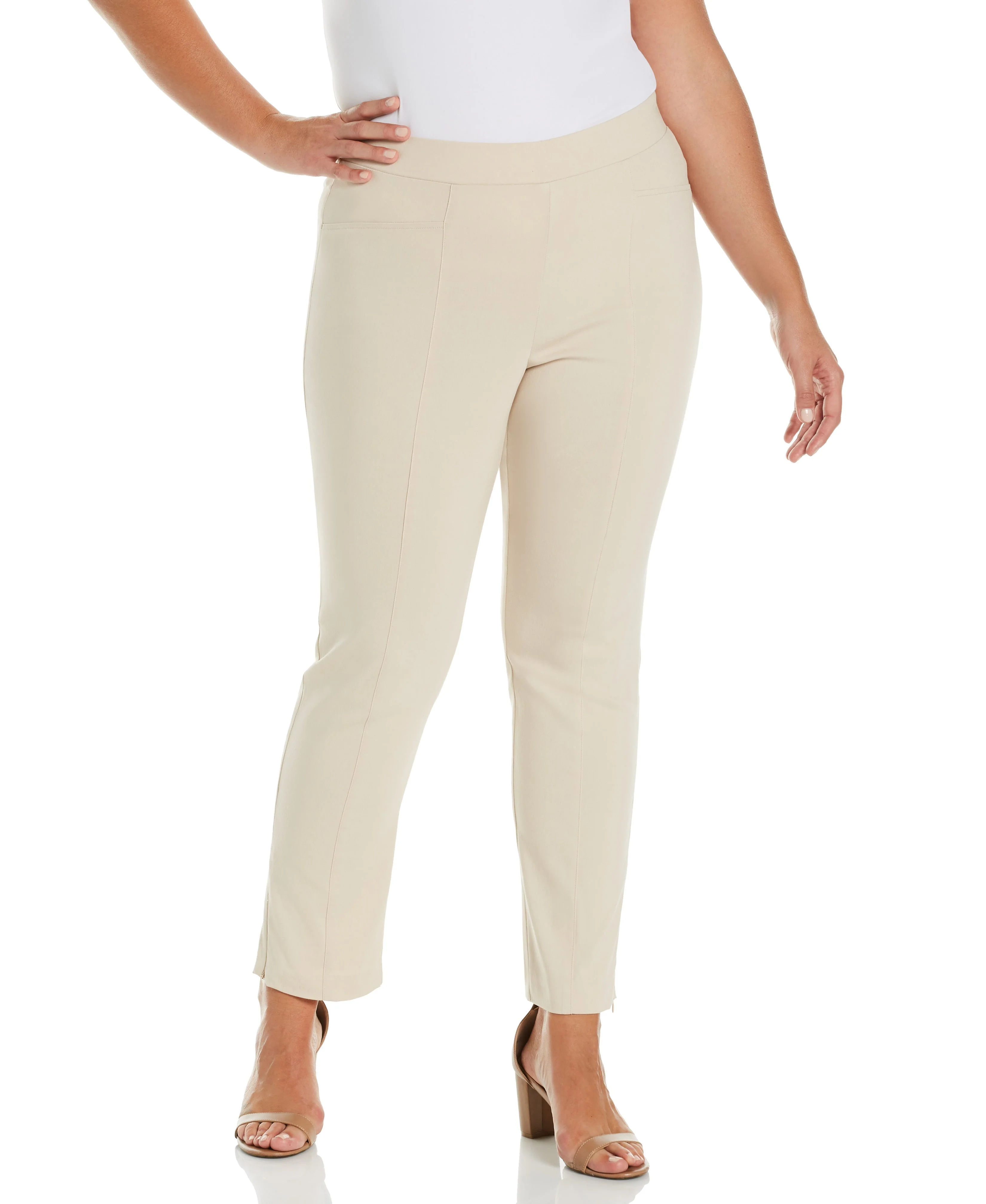Plus Size Stretch Slim Leg Front Seam Pant - Comfort Fit - Image 9