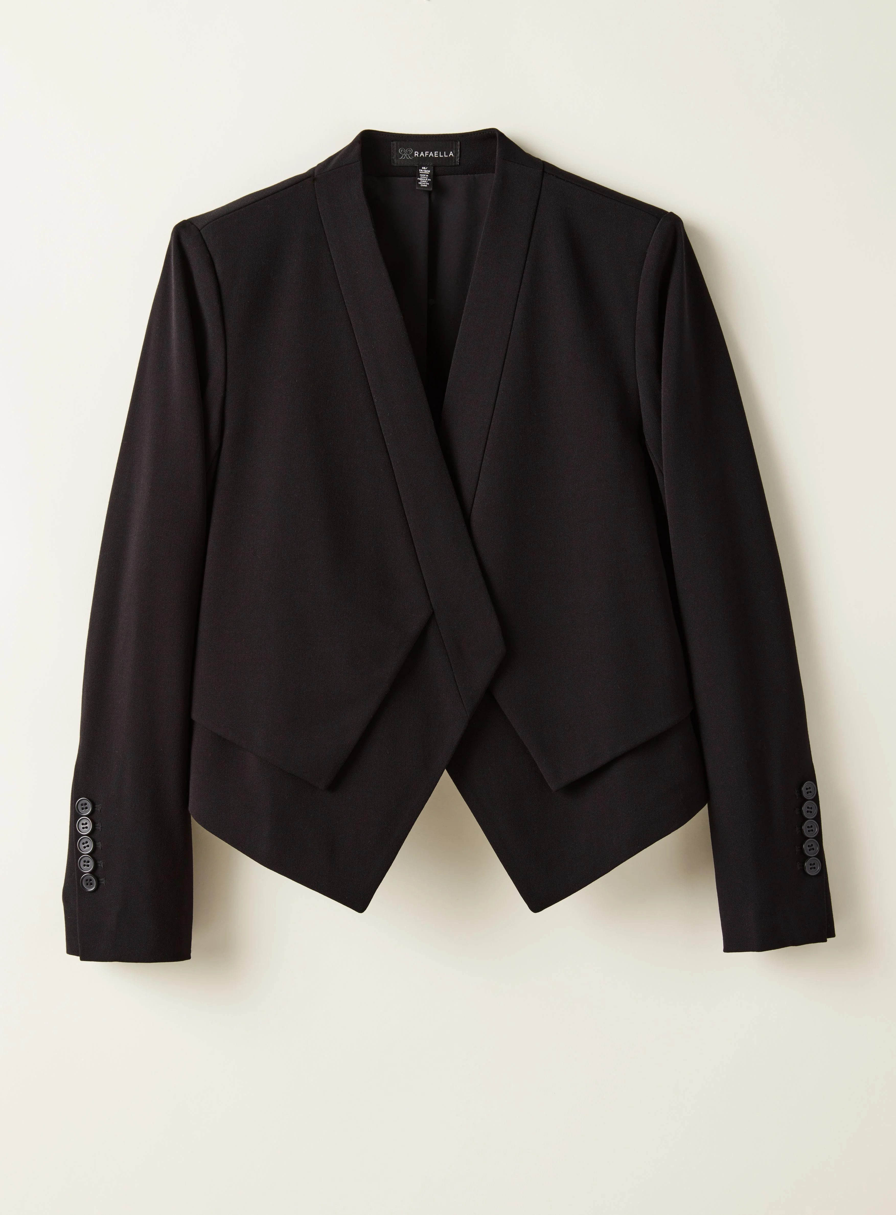 Plus Size Cropped Angled Open Blazer - Image 4