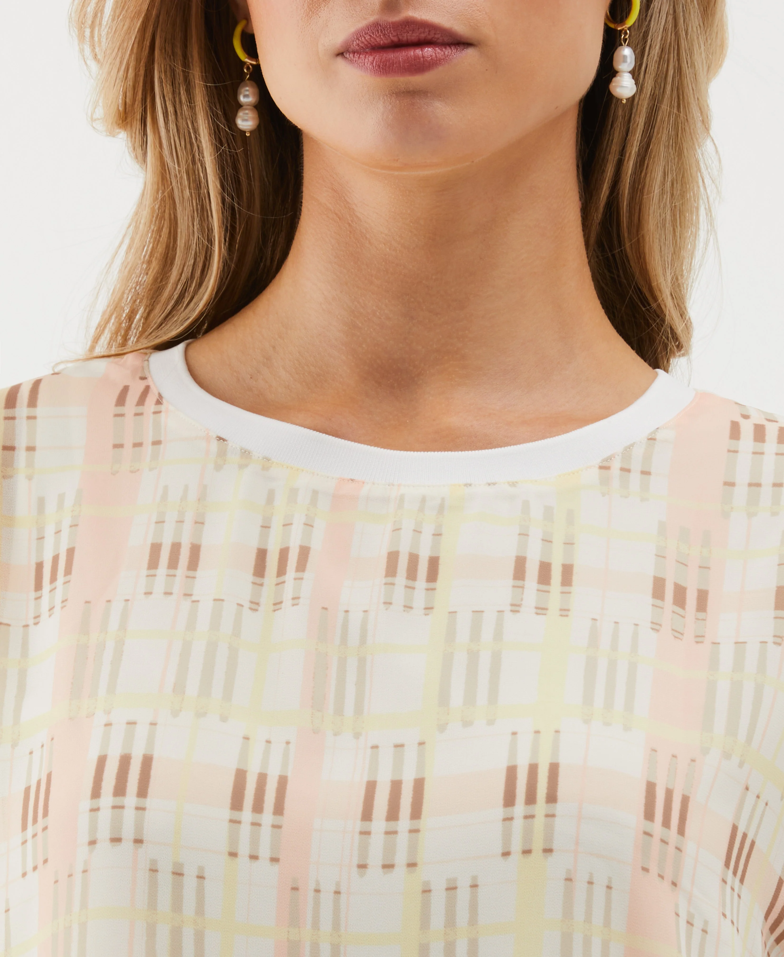 Crosshatch Print Top - Image 3