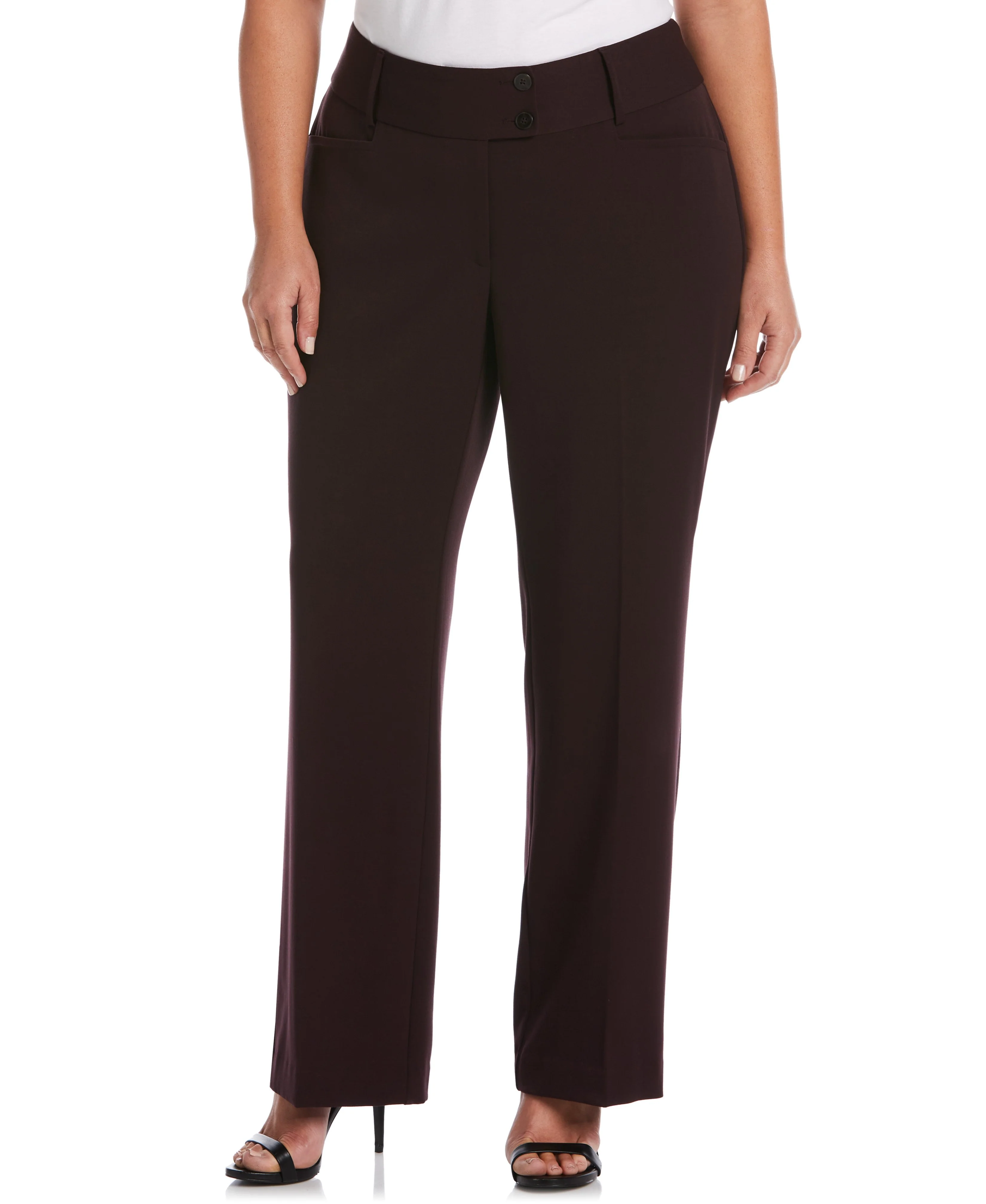 Plus Size Gabardine Bootcut Pant - Curvy Fit - Image 9