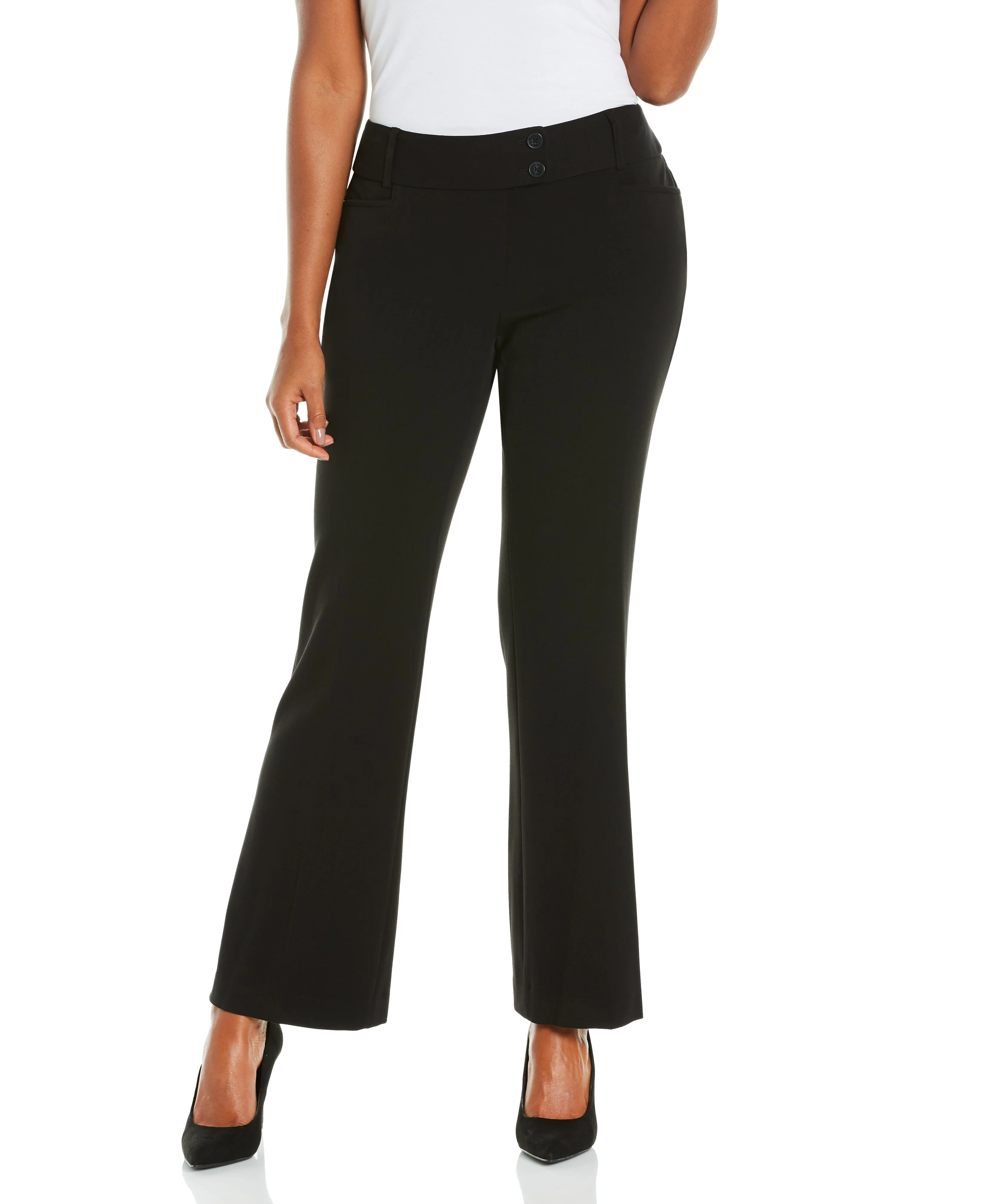 Petite Gabardine Bootcut Pant - Curvy Fit - Image 4
