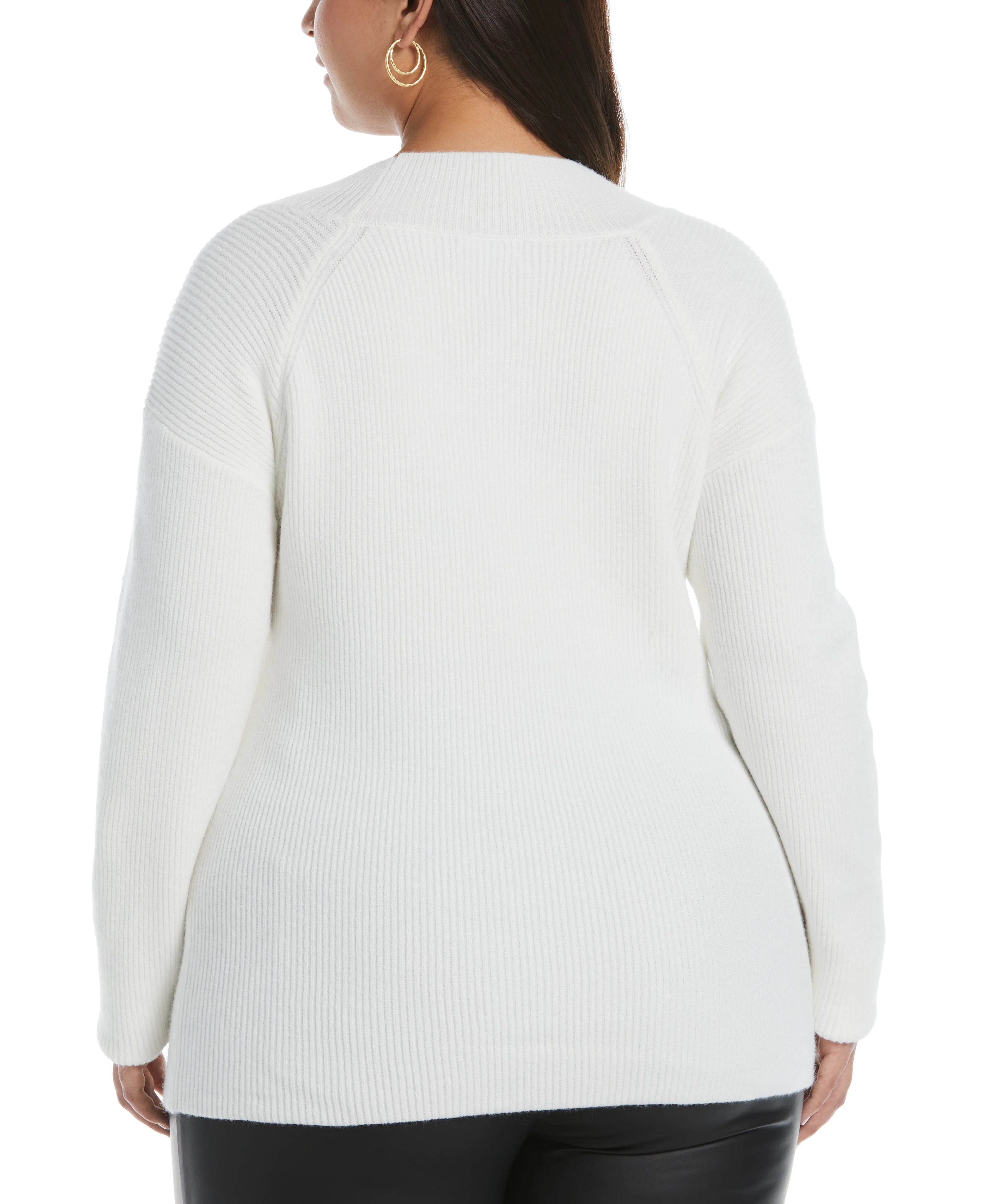 Plus Size Cutout Neck Sweater - Image 12