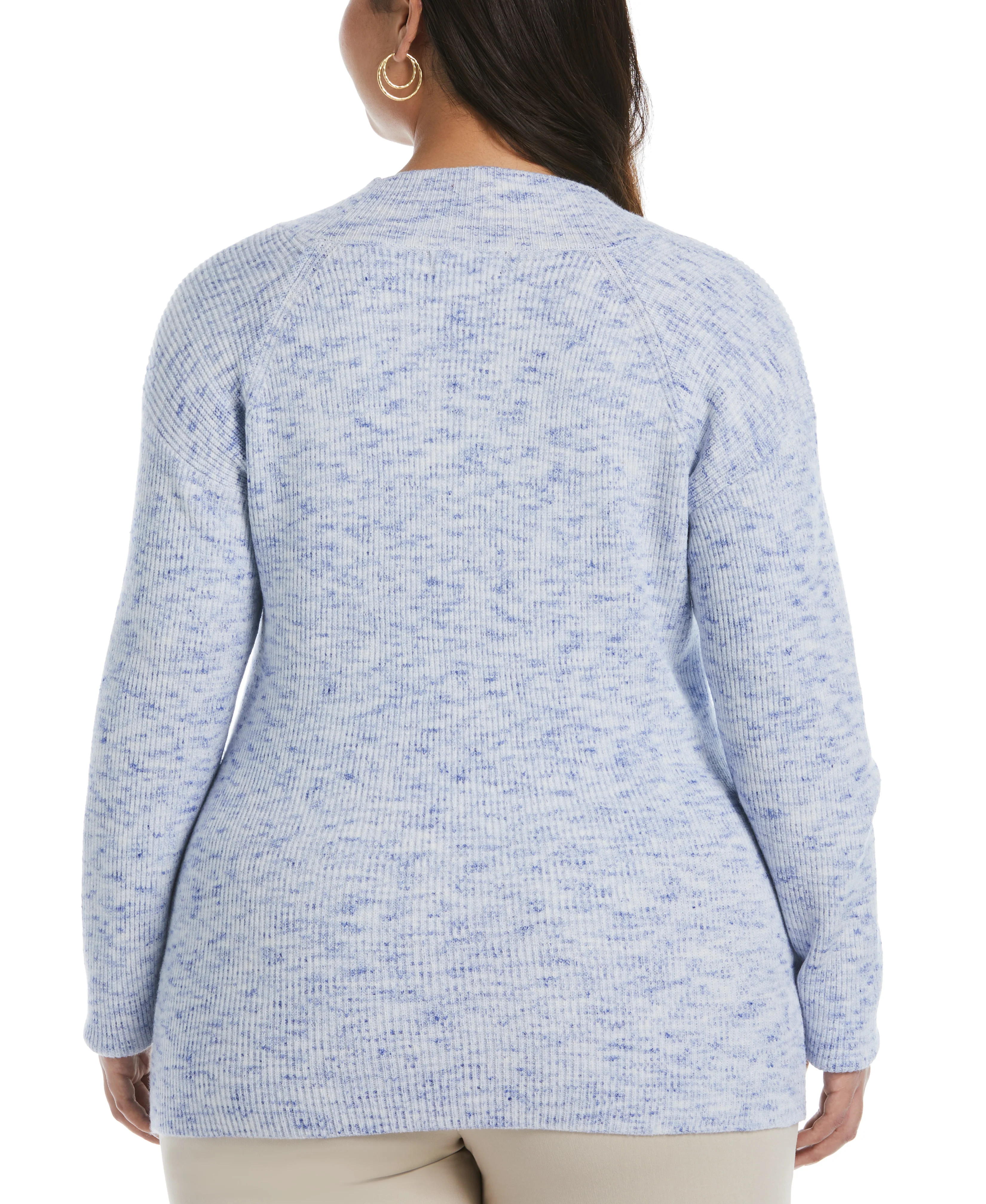Plus Size Cutout Neck Sweater - Image 8