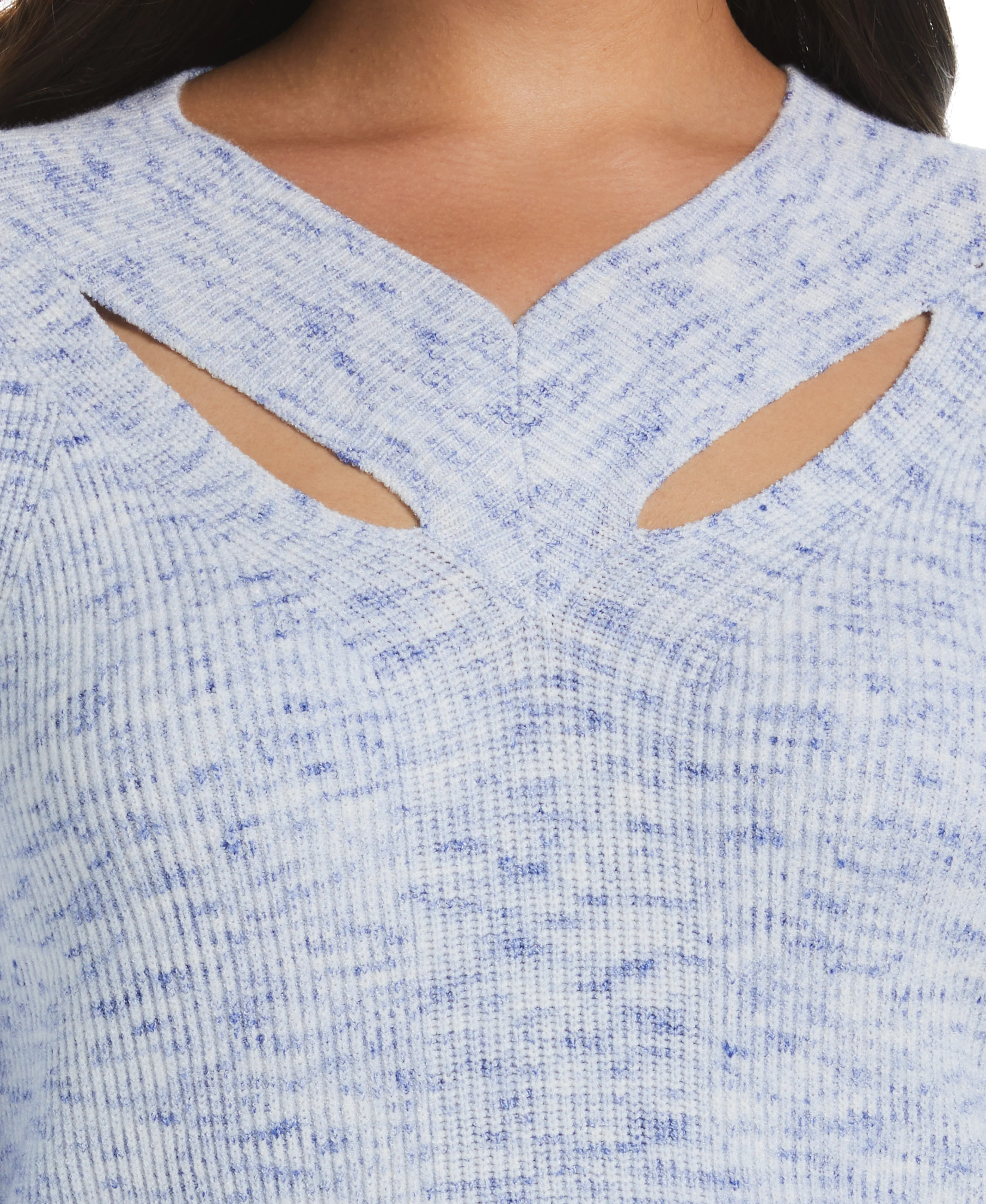 Plus Size Cutout Neck Sweater - Image 9