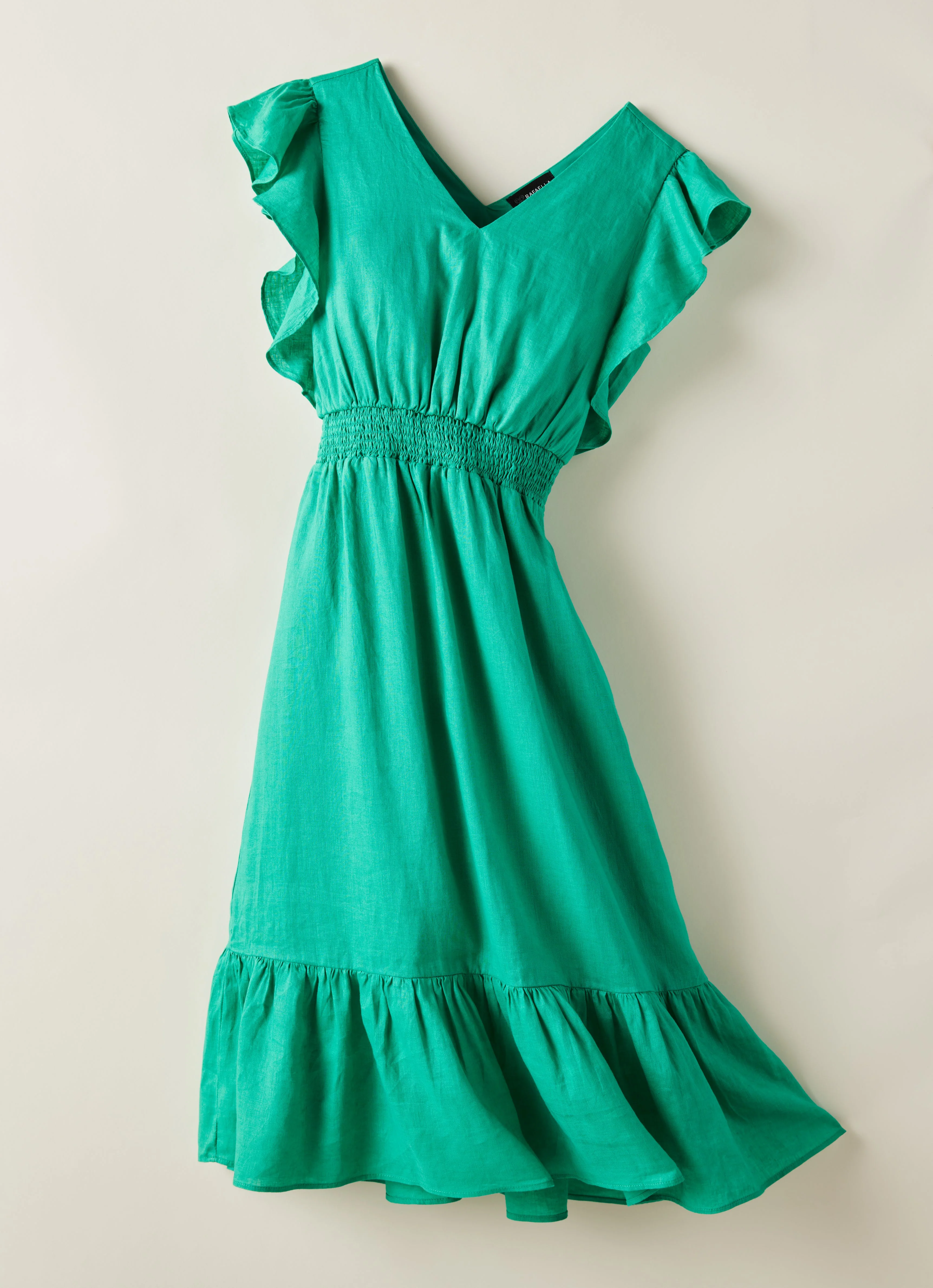 Double V Neck Ruffle Dress - Image 7