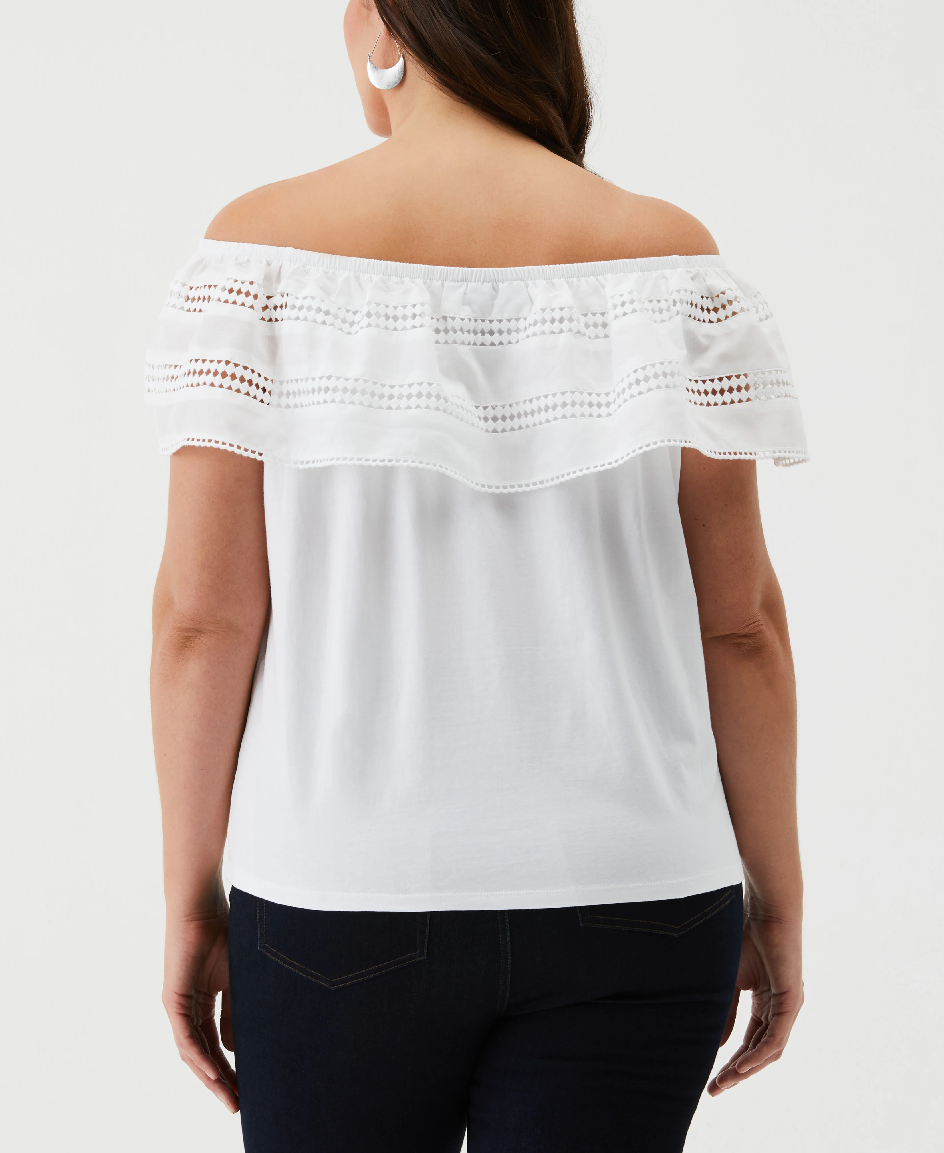 Embroidered Off The Shoulder Top - Image 11