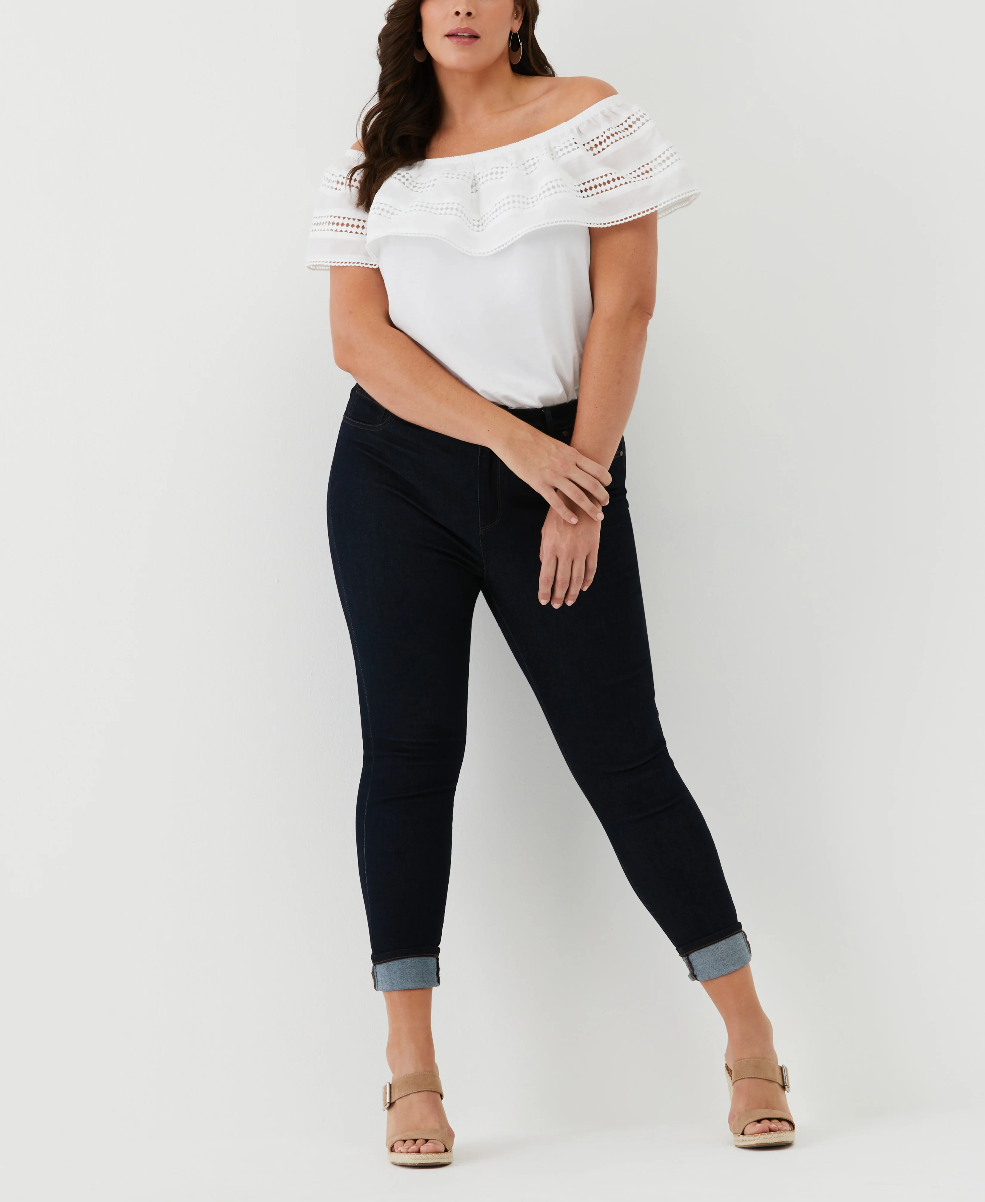 Embroidered Off The Shoulder Top - Image 13