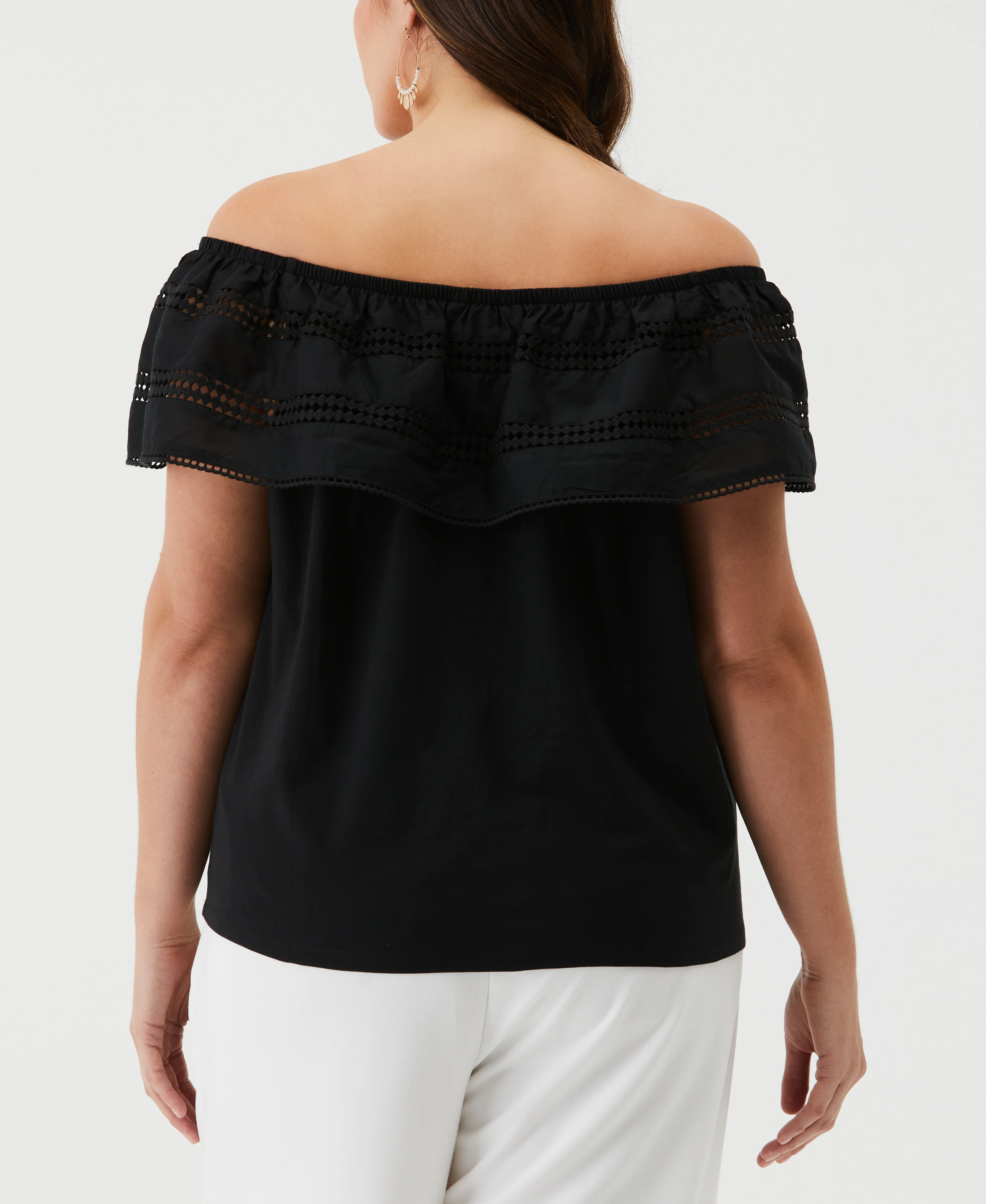 Embroidered Off The Shoulder Top - Image 15