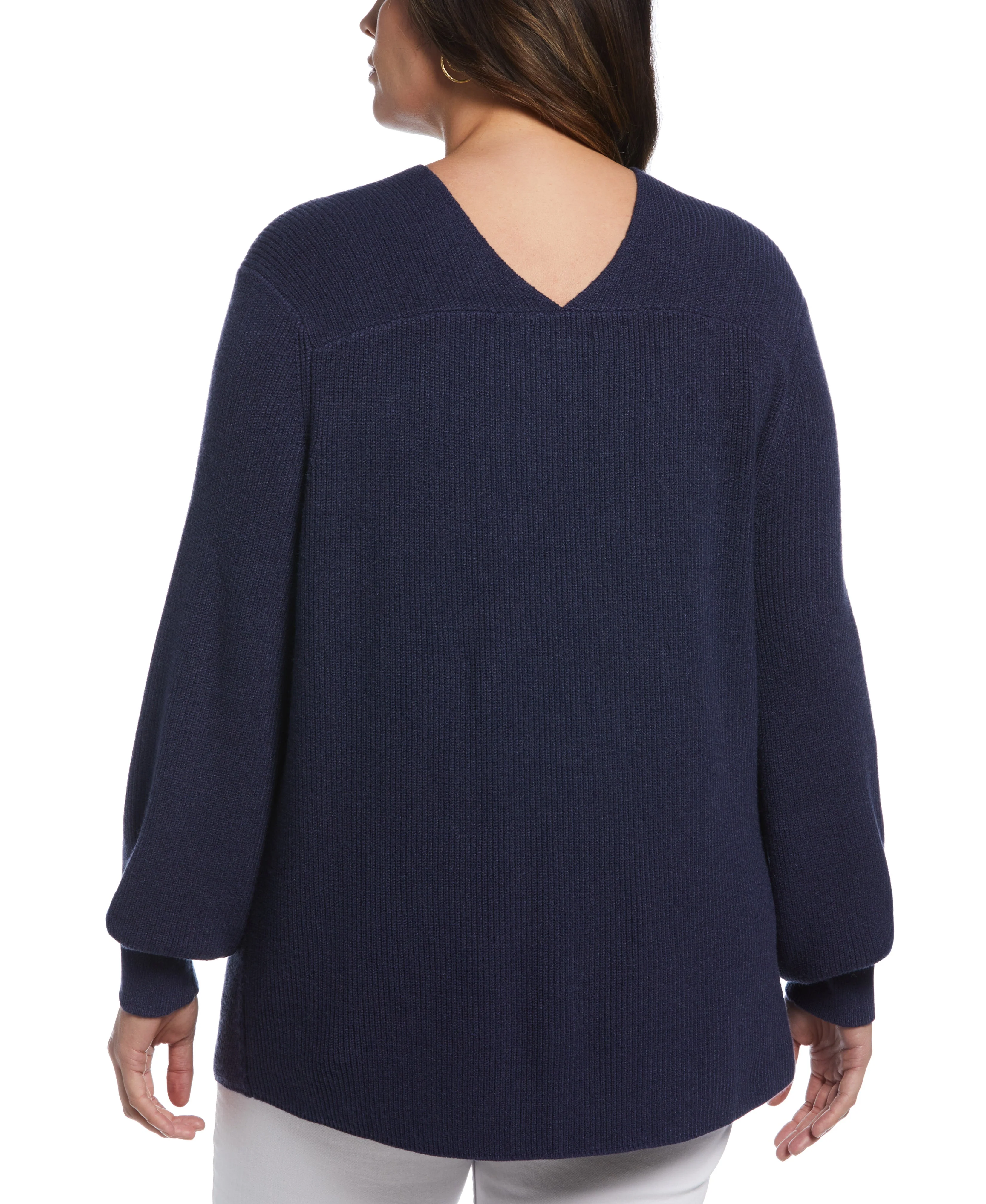 Plus Size Essential Ribbed V-Neck Sweater - Image 25