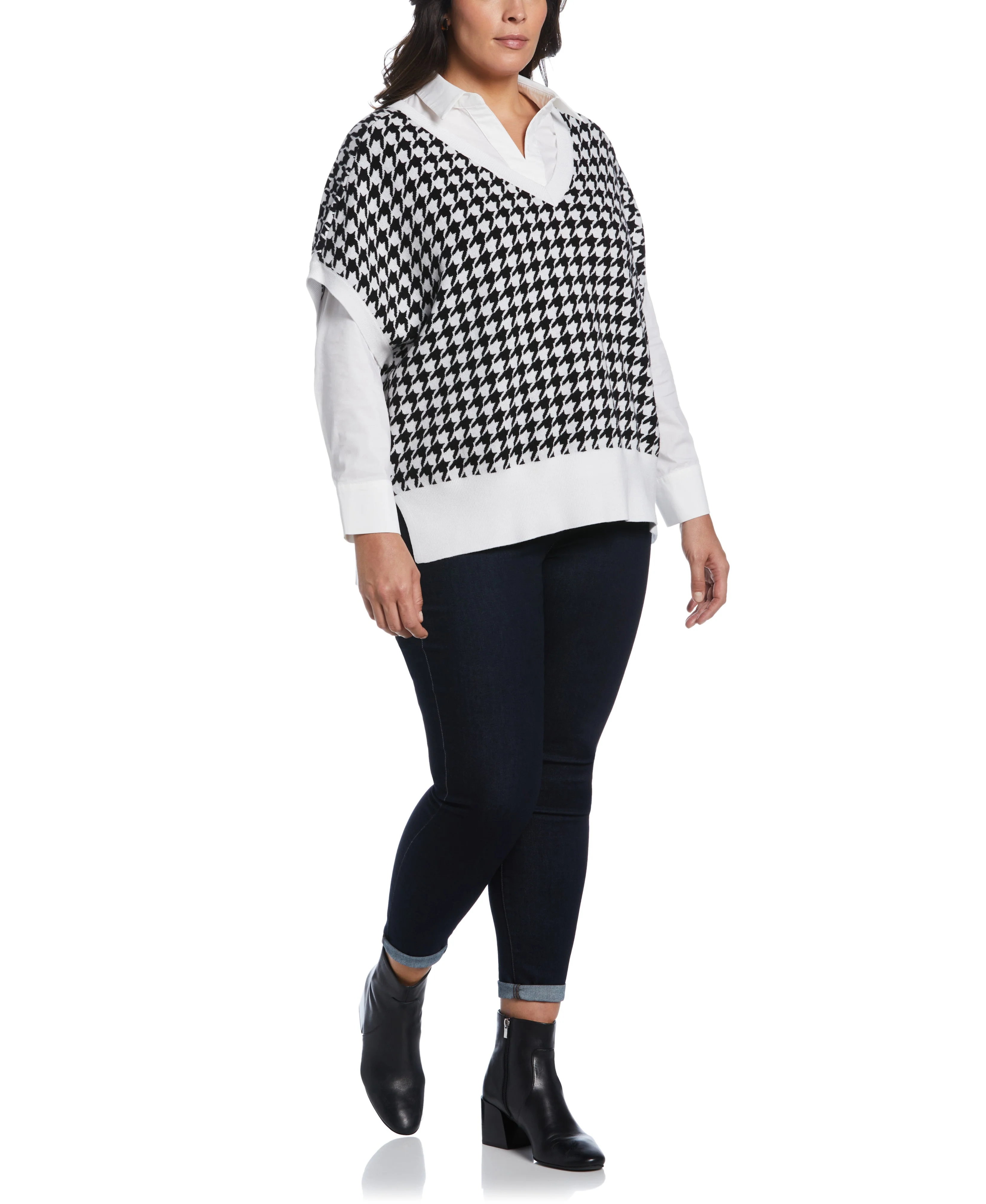 Houndstooth Sweater Vest - Image 4