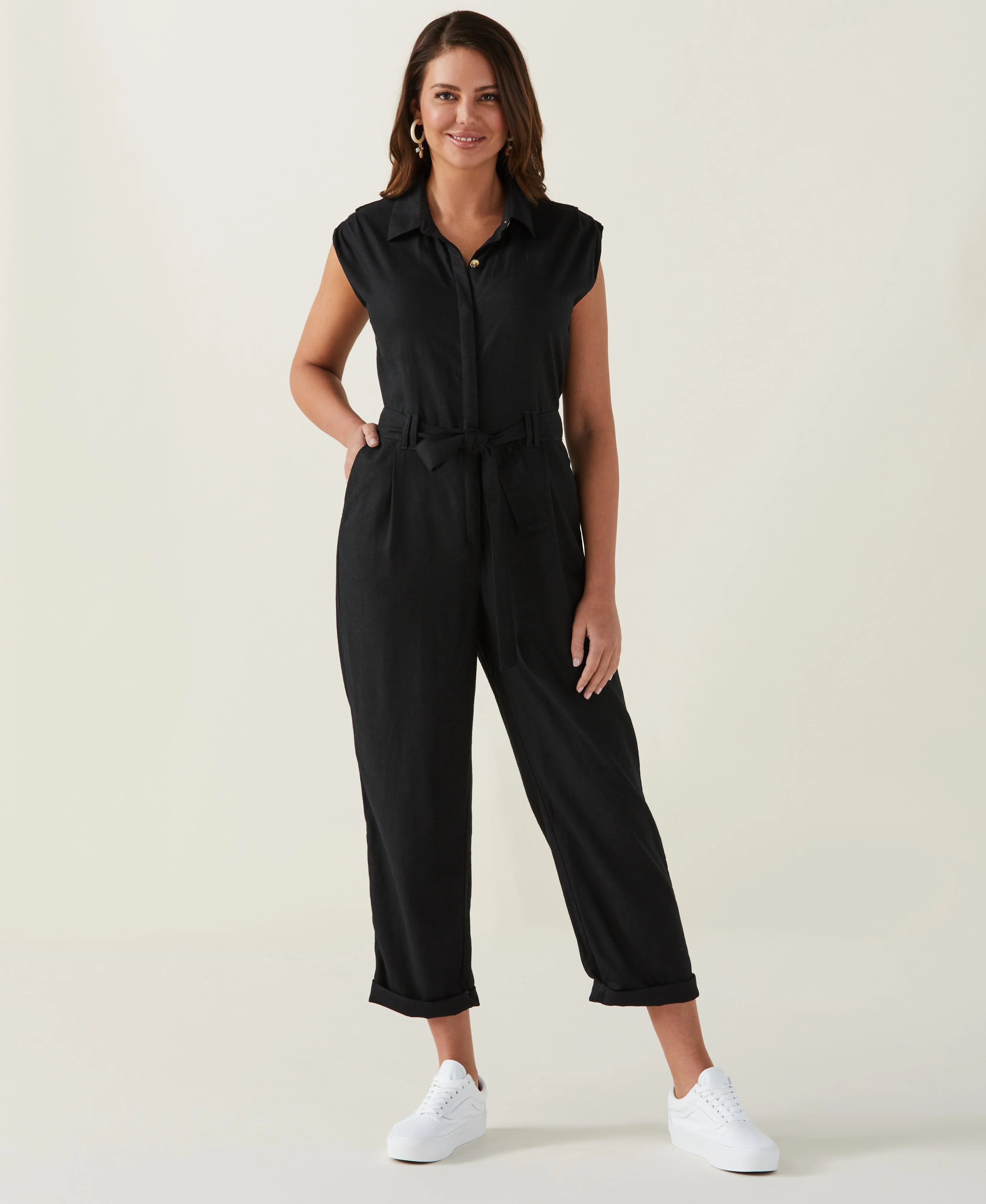 Linen Blend Jumpsuit - Image 4