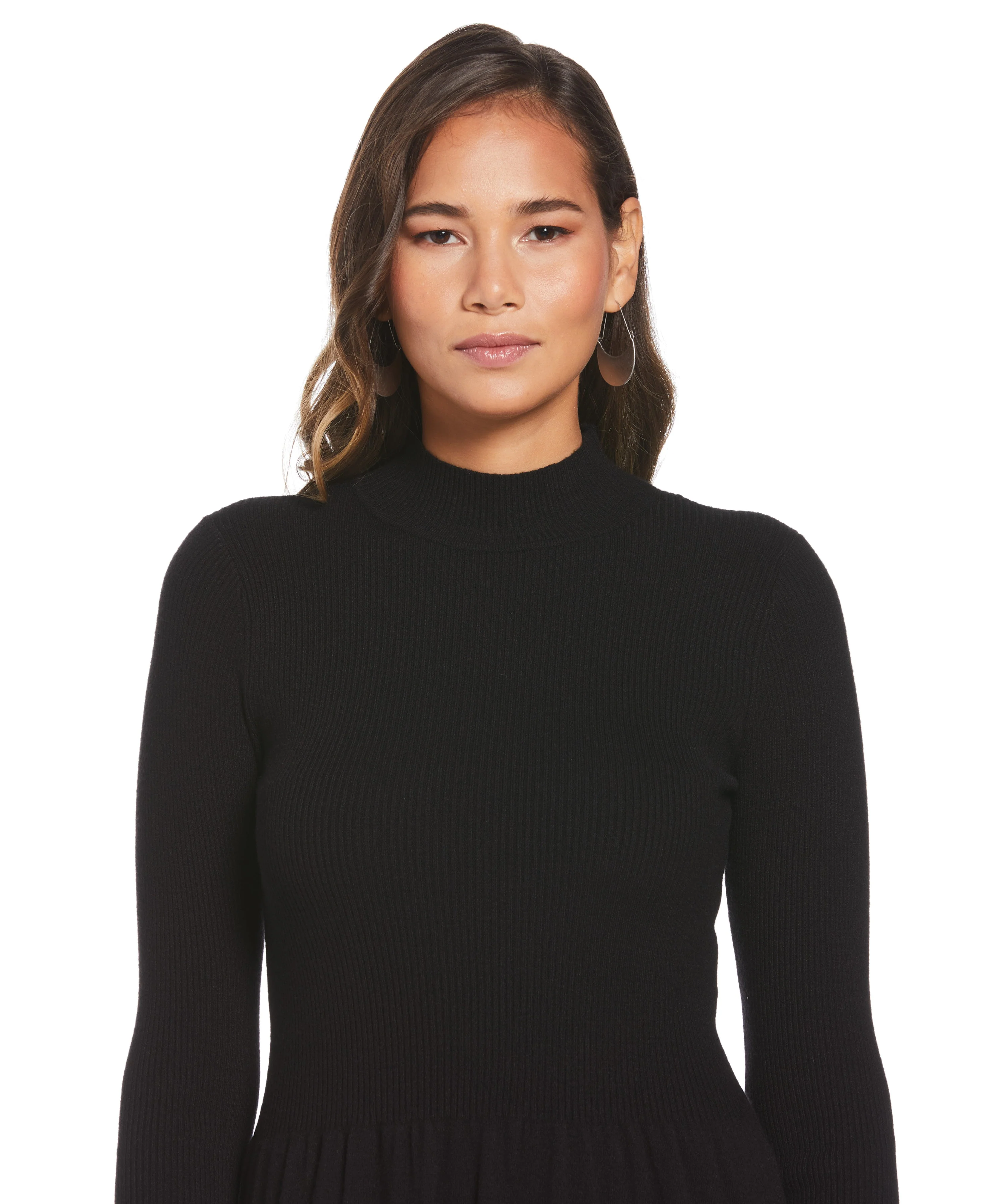 Petite Mock Neck Sweater Dress - Image 3