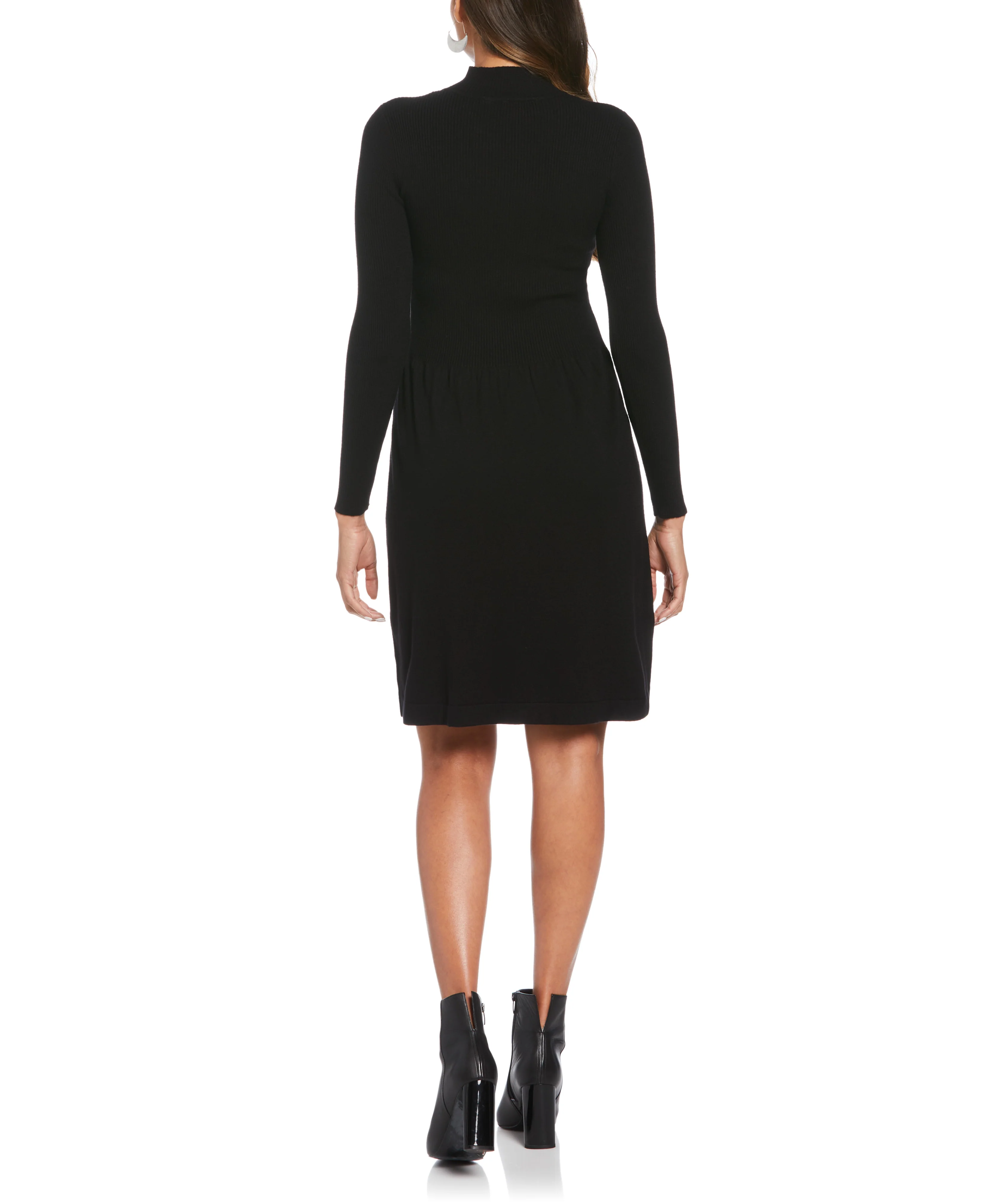 Petite Mock Neck Sweater Dress - Image 5
