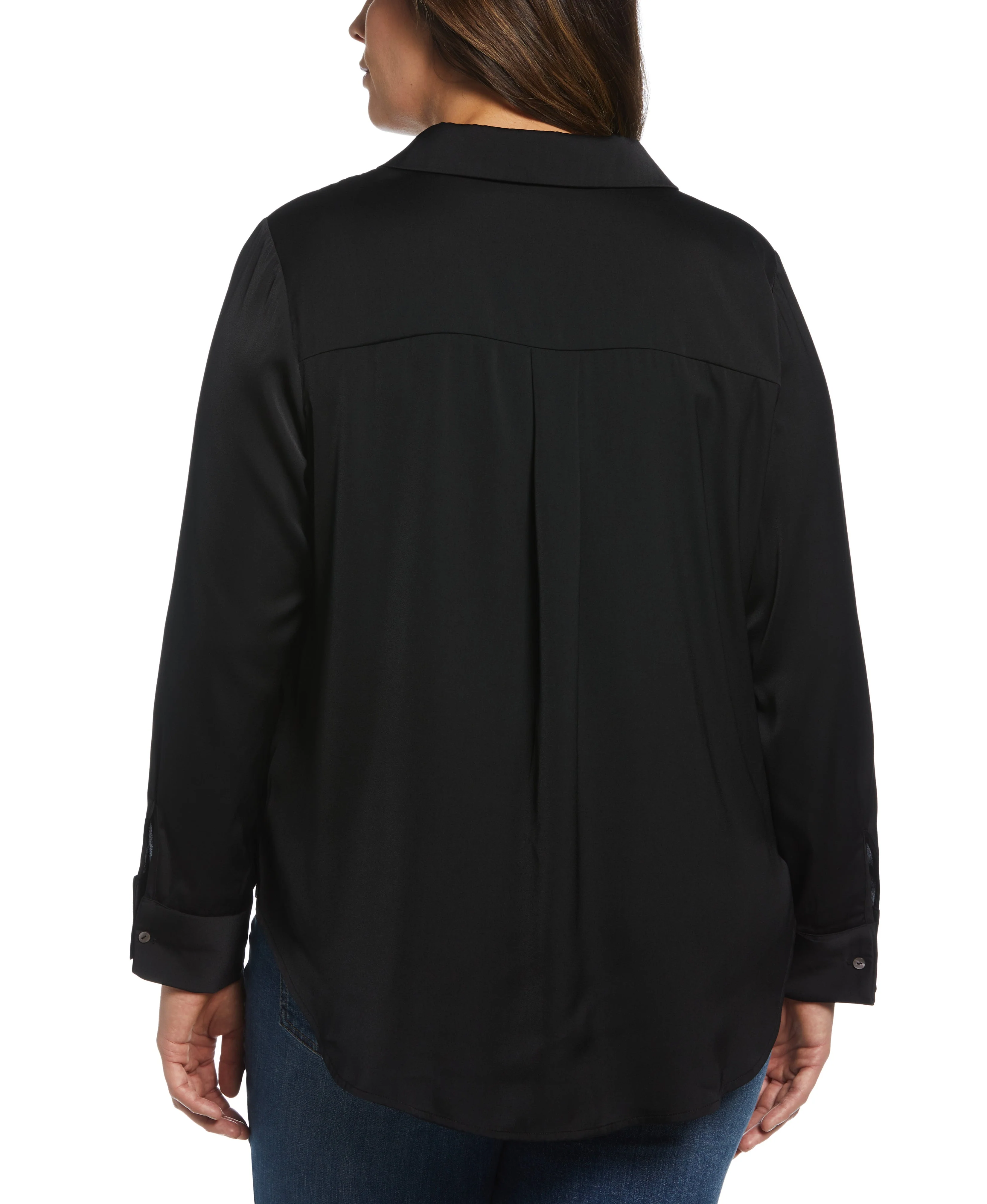 Plus Size Notch Collar Blouse - Image 10