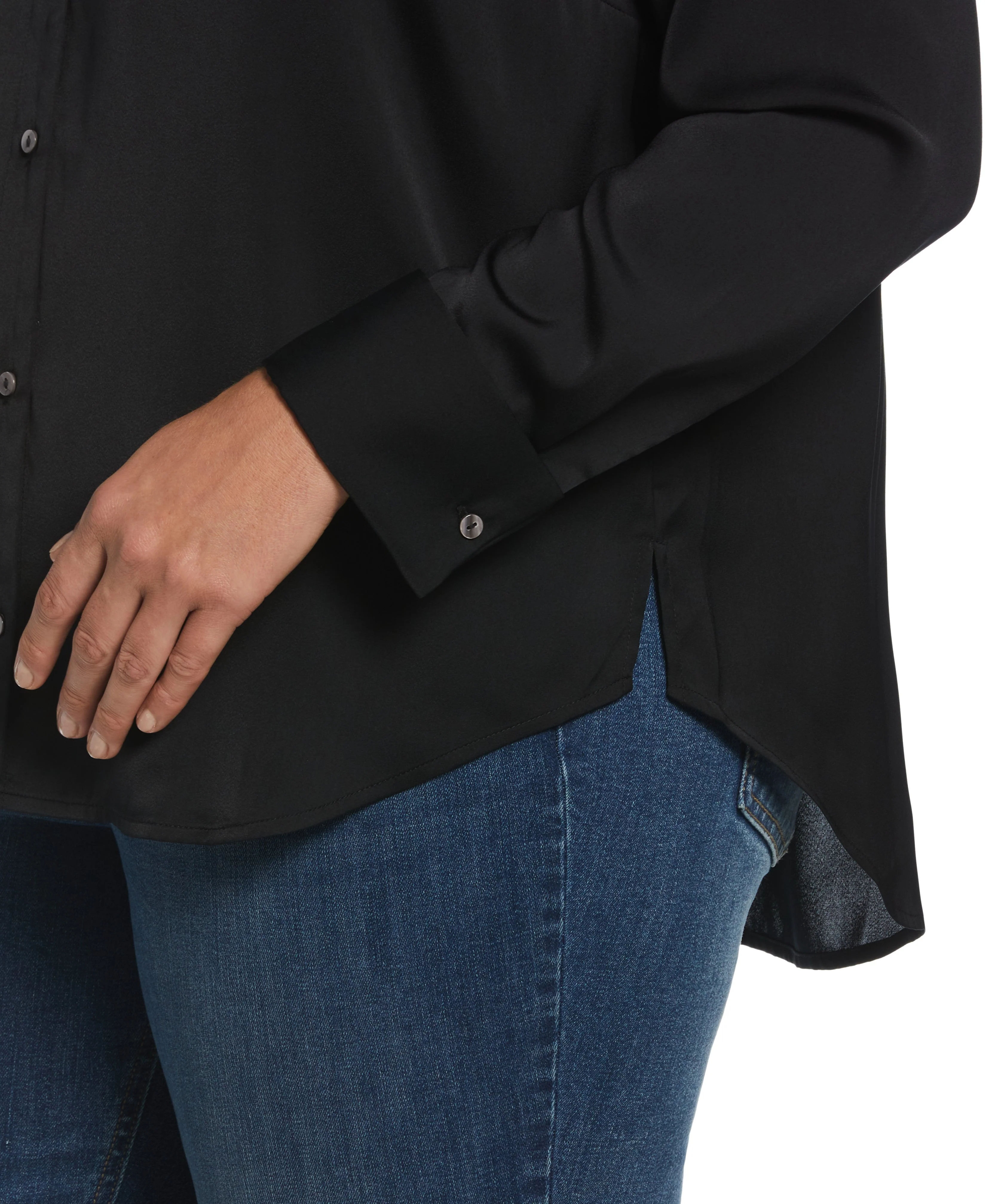 Plus Size Notch Collar Blouse - Image 11