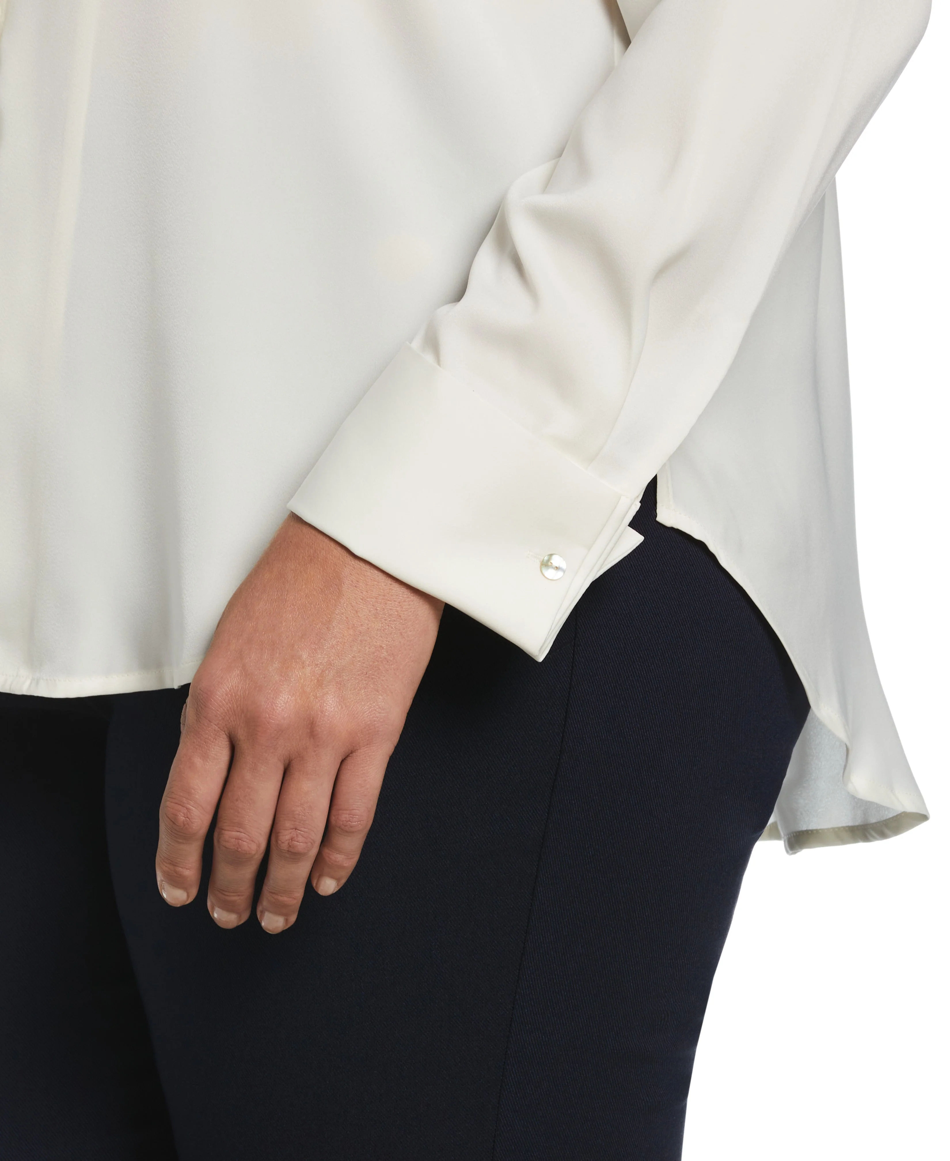 Plus Size Notch Collar Blouse - Image 3