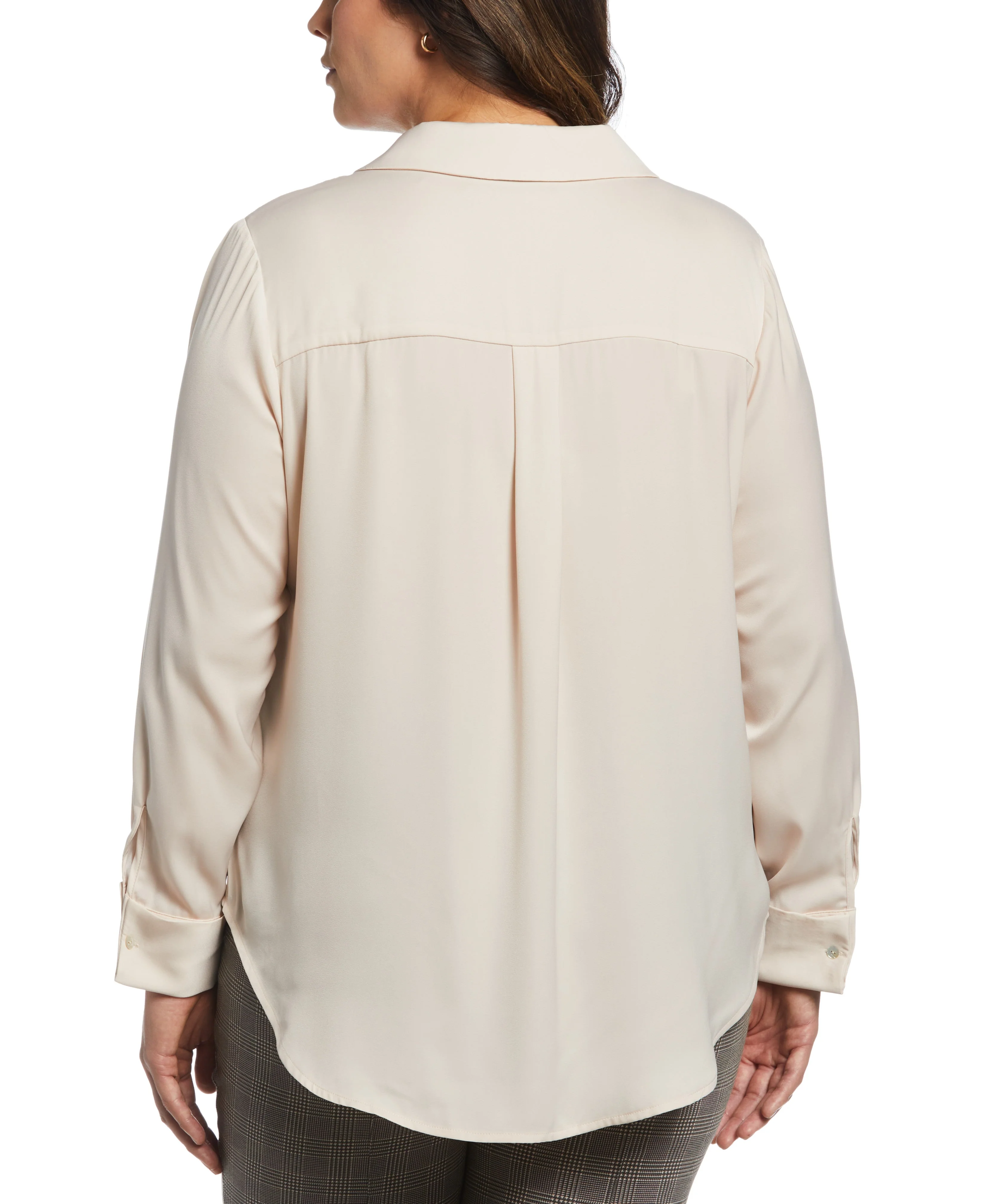 Plus Size Notch Collar Blouse - Image 6