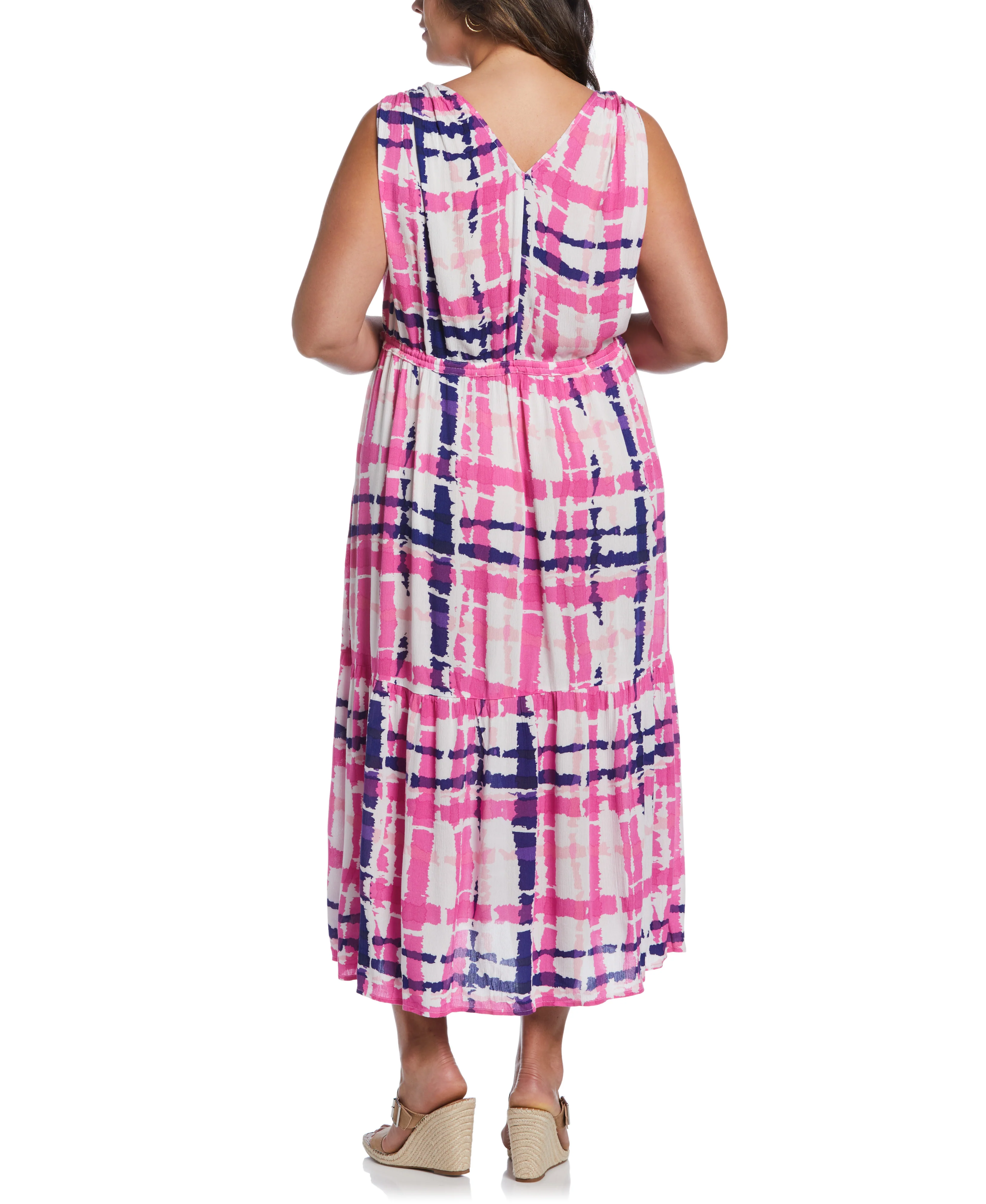 Plus Size Paisley Print V-neck Maxi Dress - Image 2