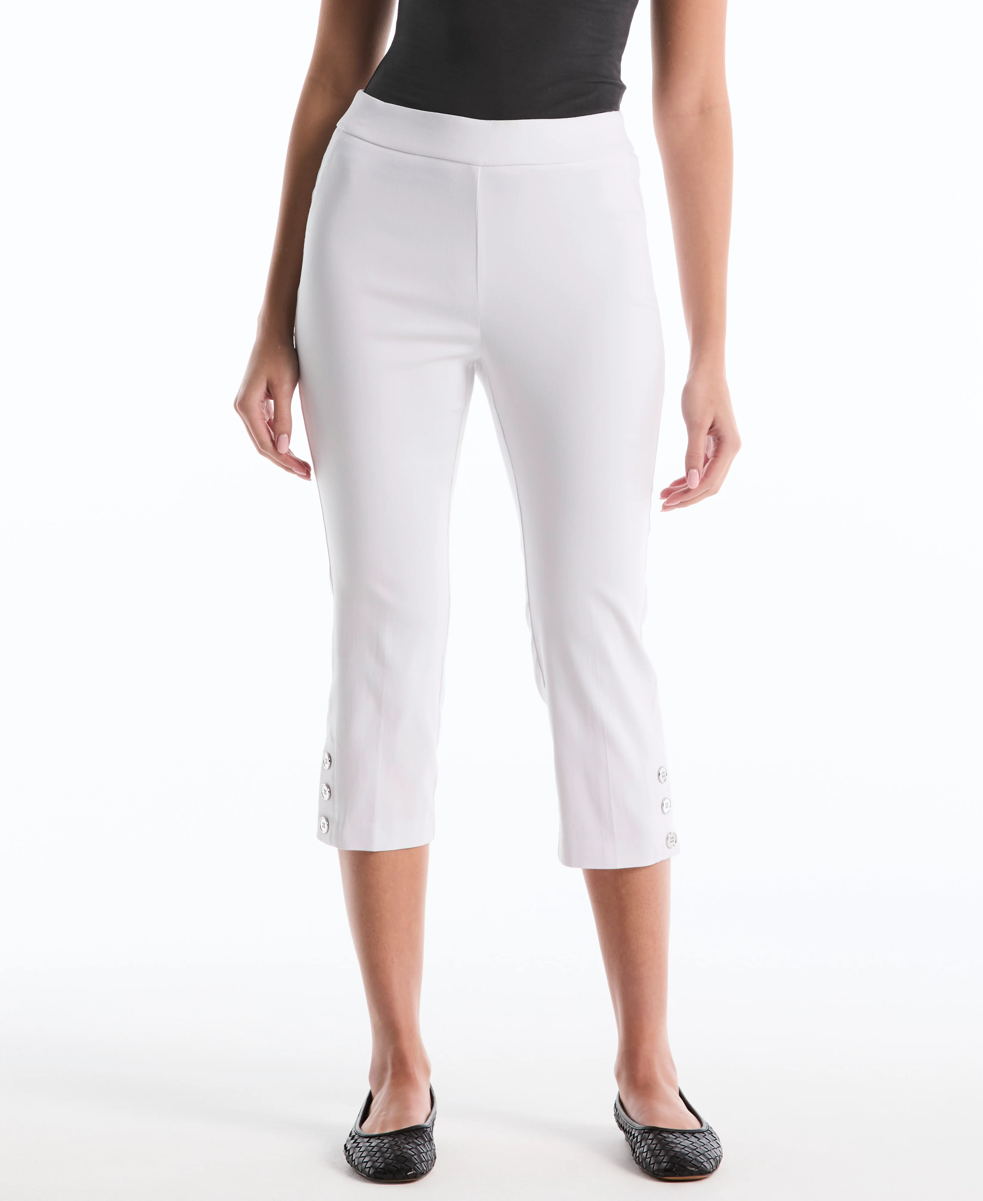 Petite Button Detail Capri - Image 7