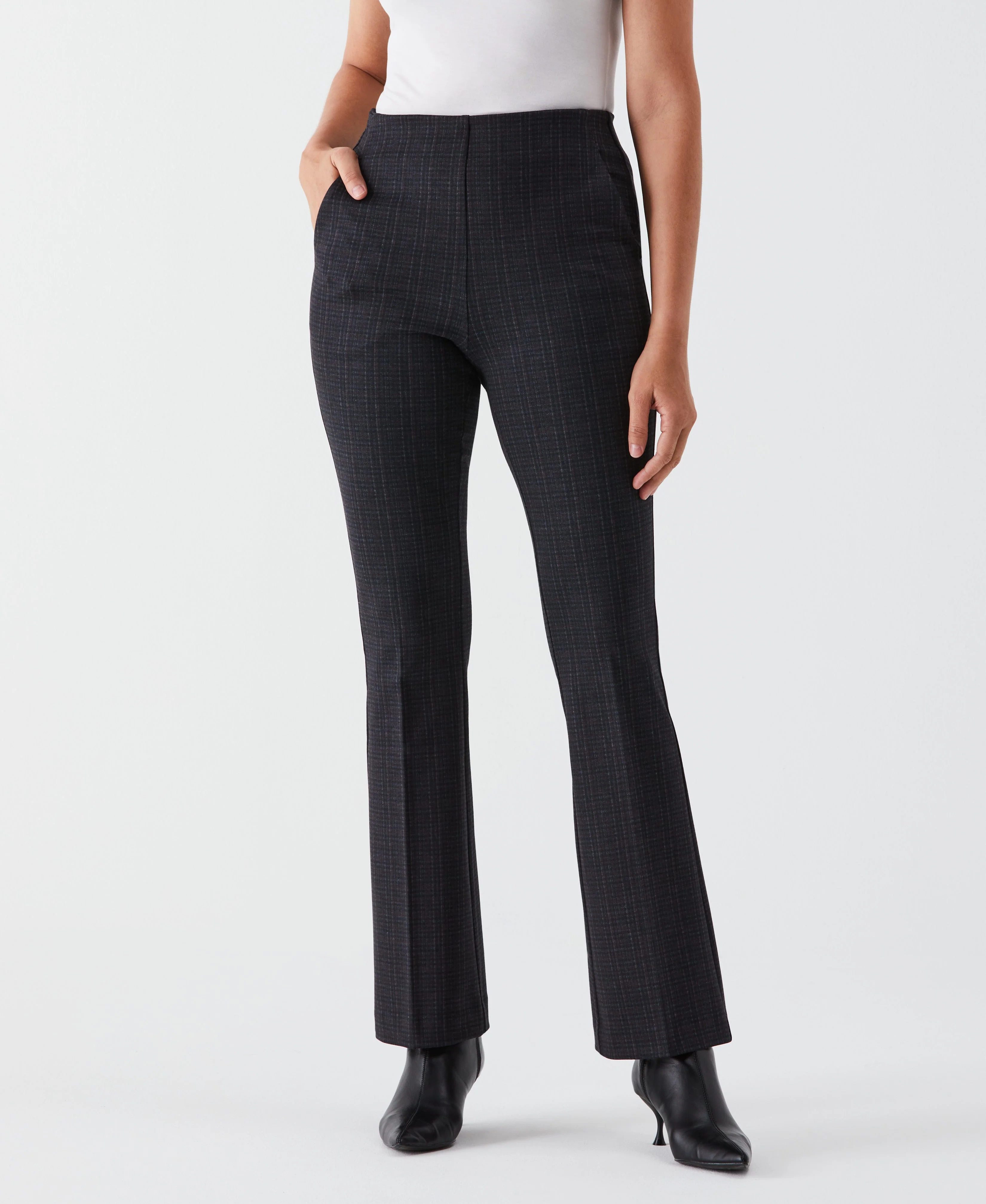 Petite Printed Modern Bootcut Ponte Pant - Image 3