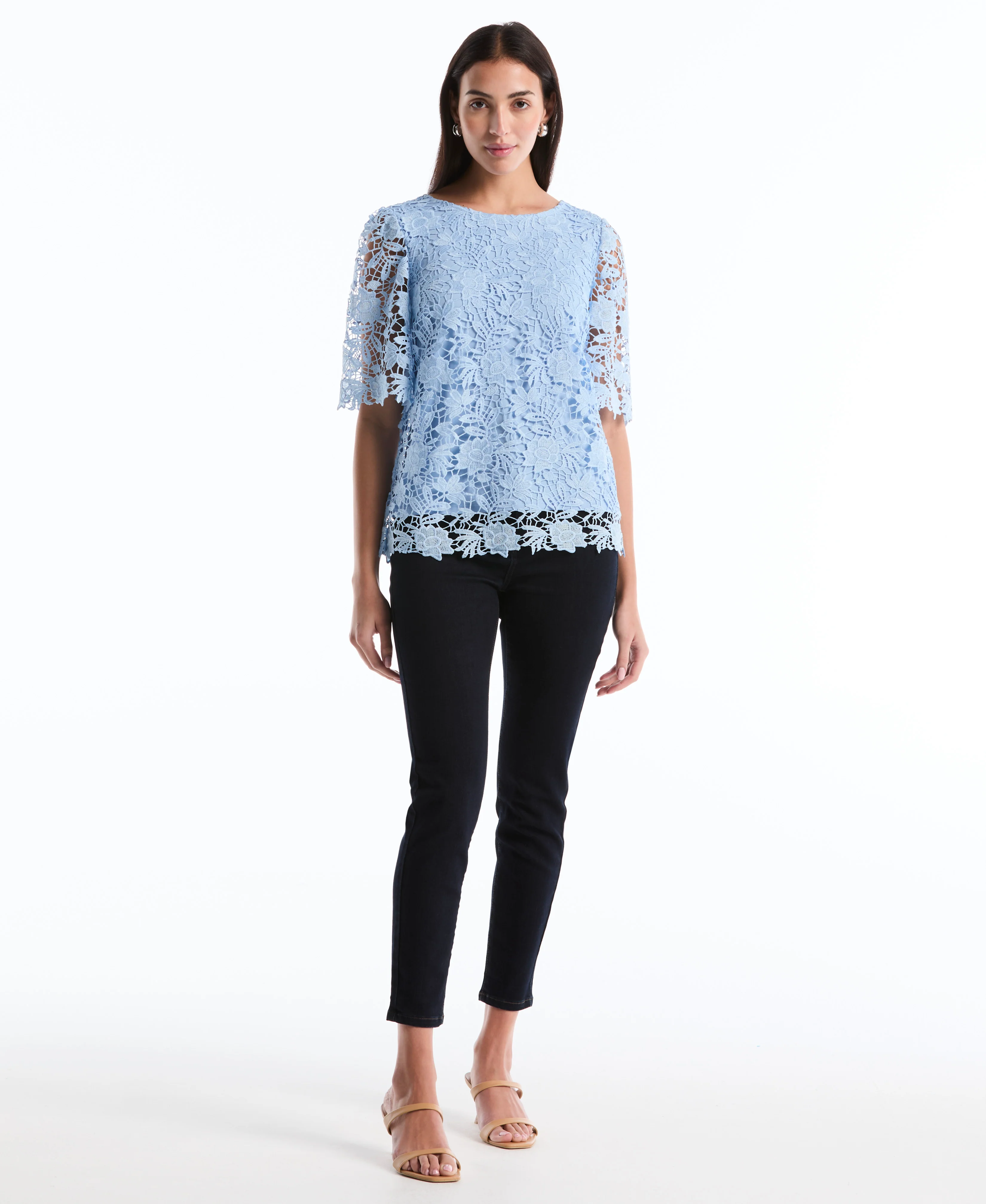 Petite Scalloped Lace Top - Image 5