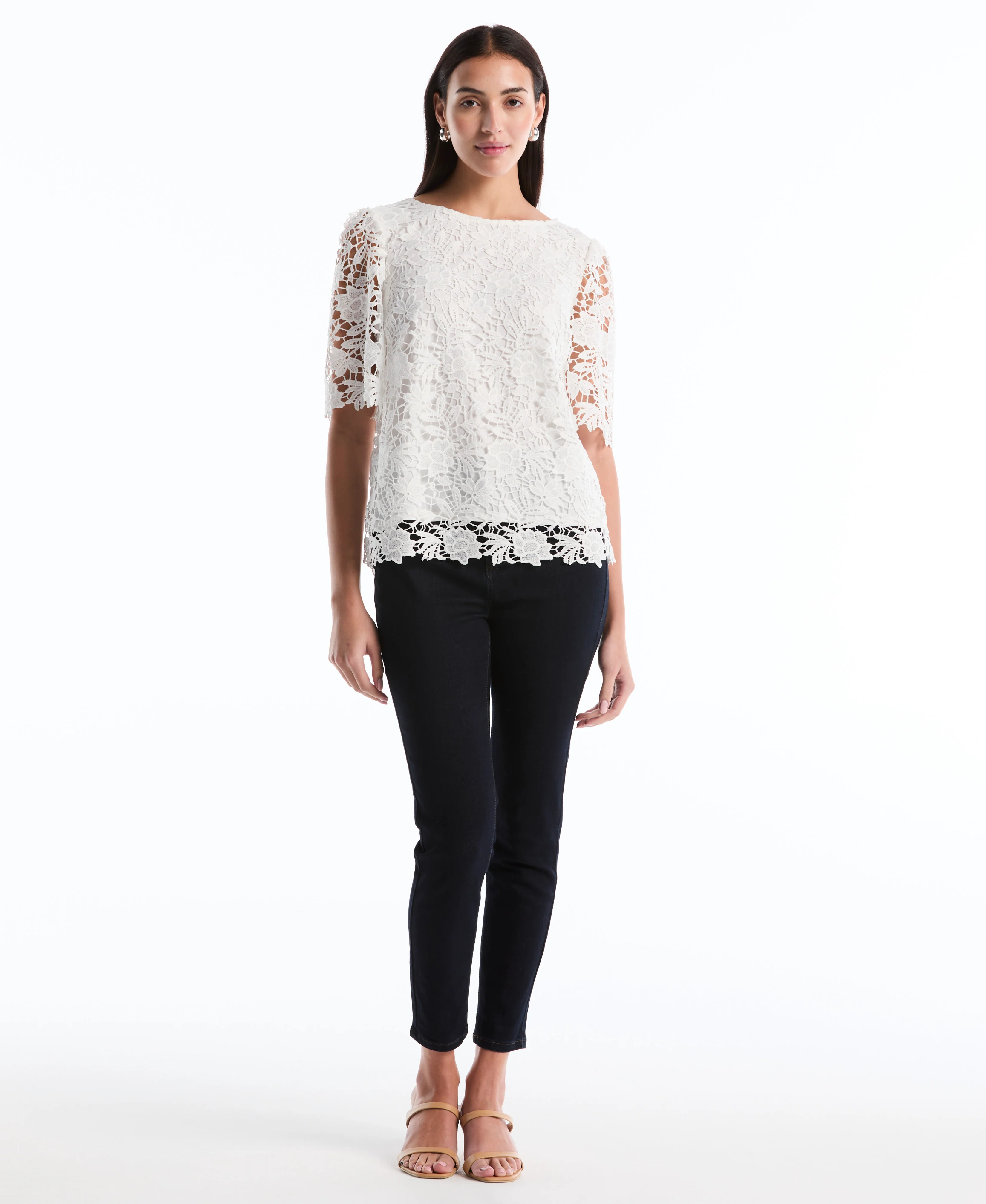 Petite Scalloped Lace Top - Image 9