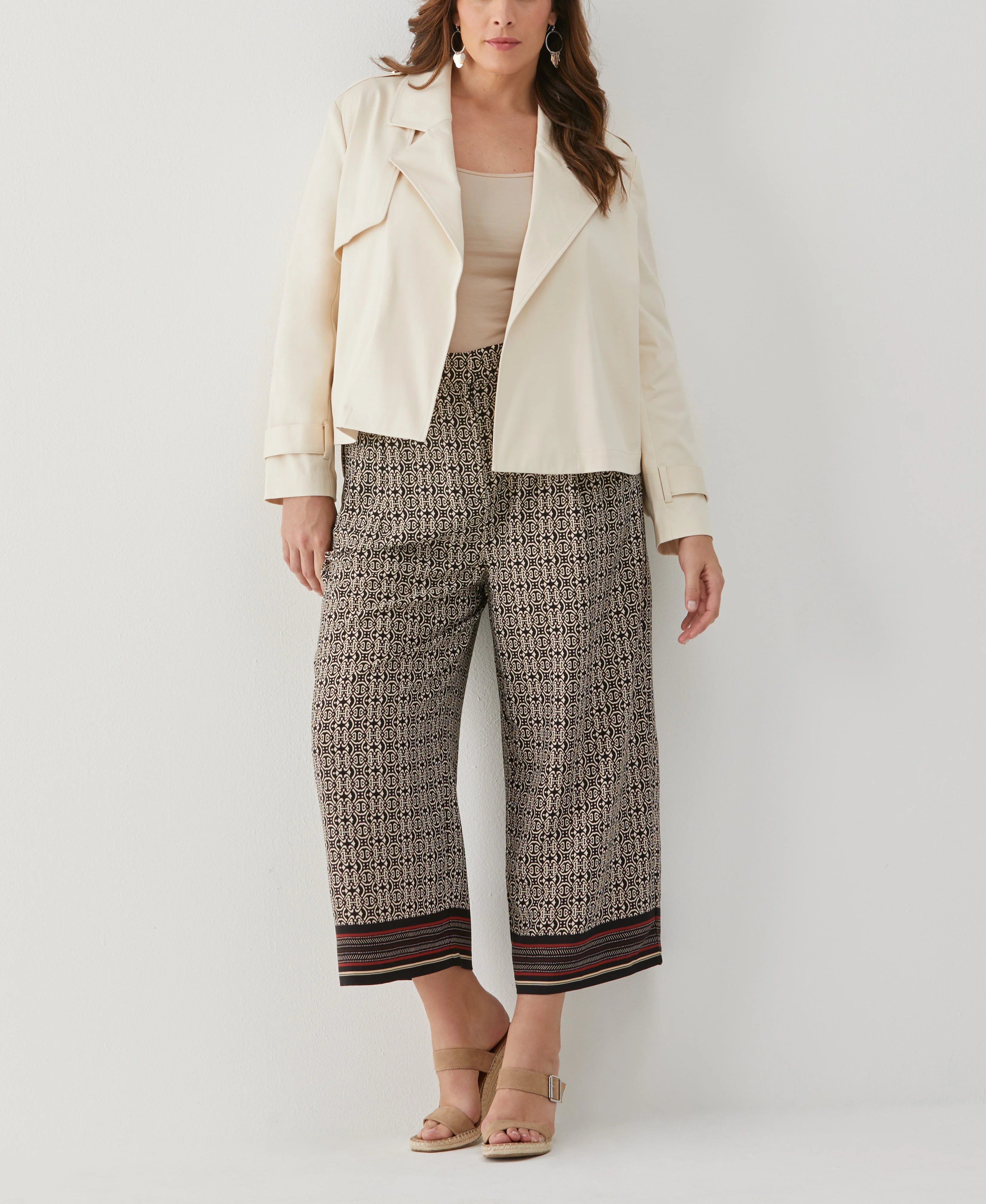 Plus Size Crop Trench Jacket - Image 3
