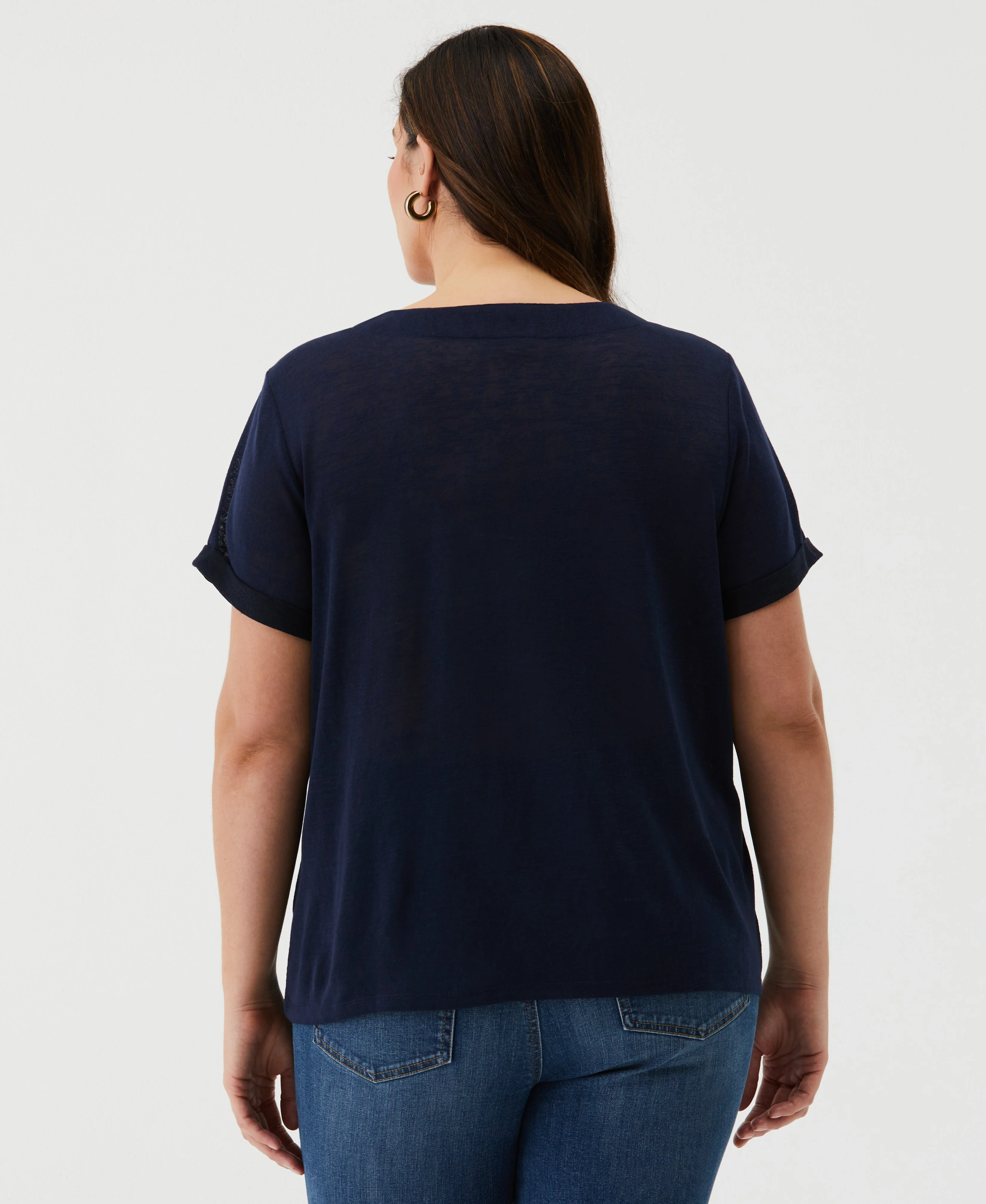 Plus Size Eco Lace-Up Tee - Image 6