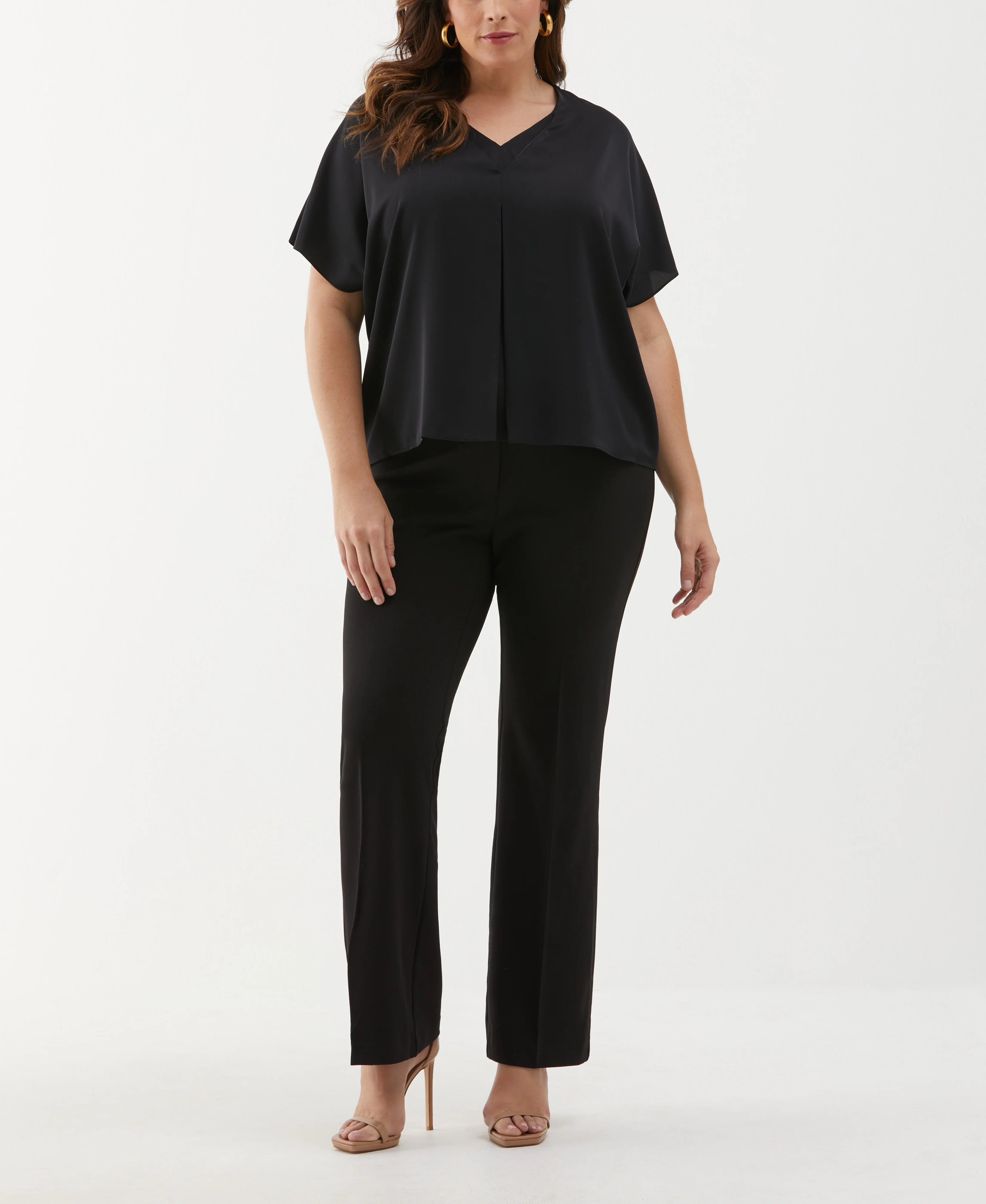 Plus Size Layered Dolman Sleeve Blouse - Image 3
