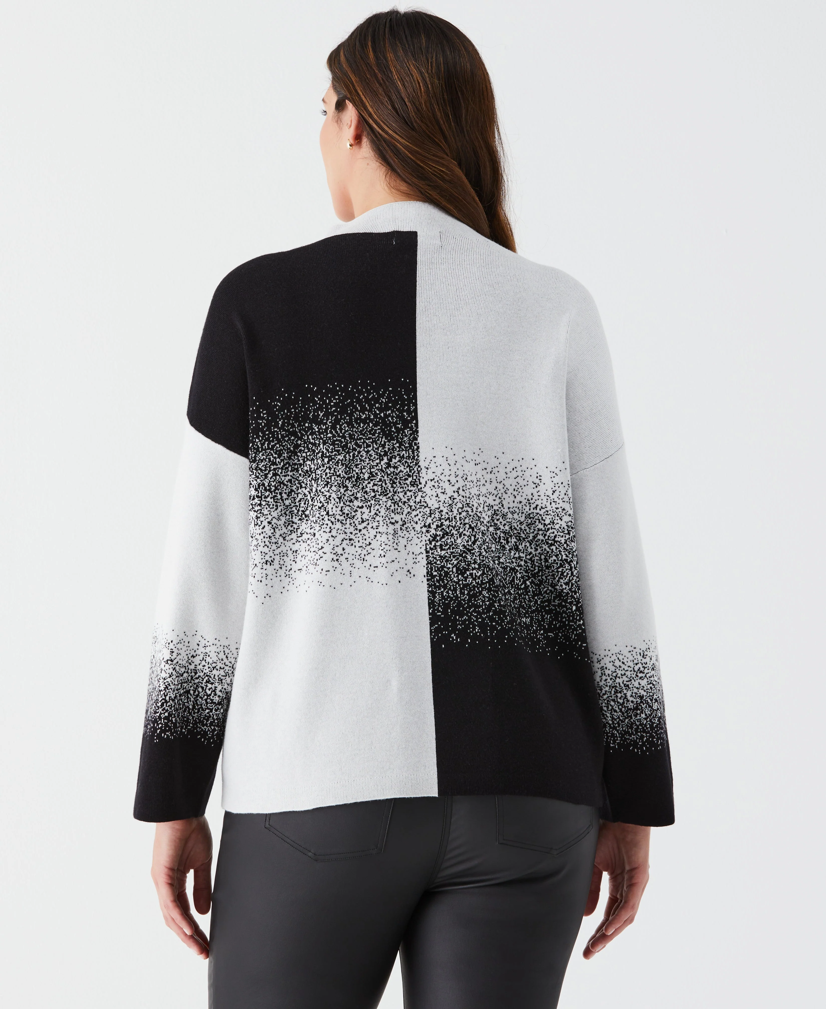 Plus Size Ombre Turtleneck Sweater - Image 2
