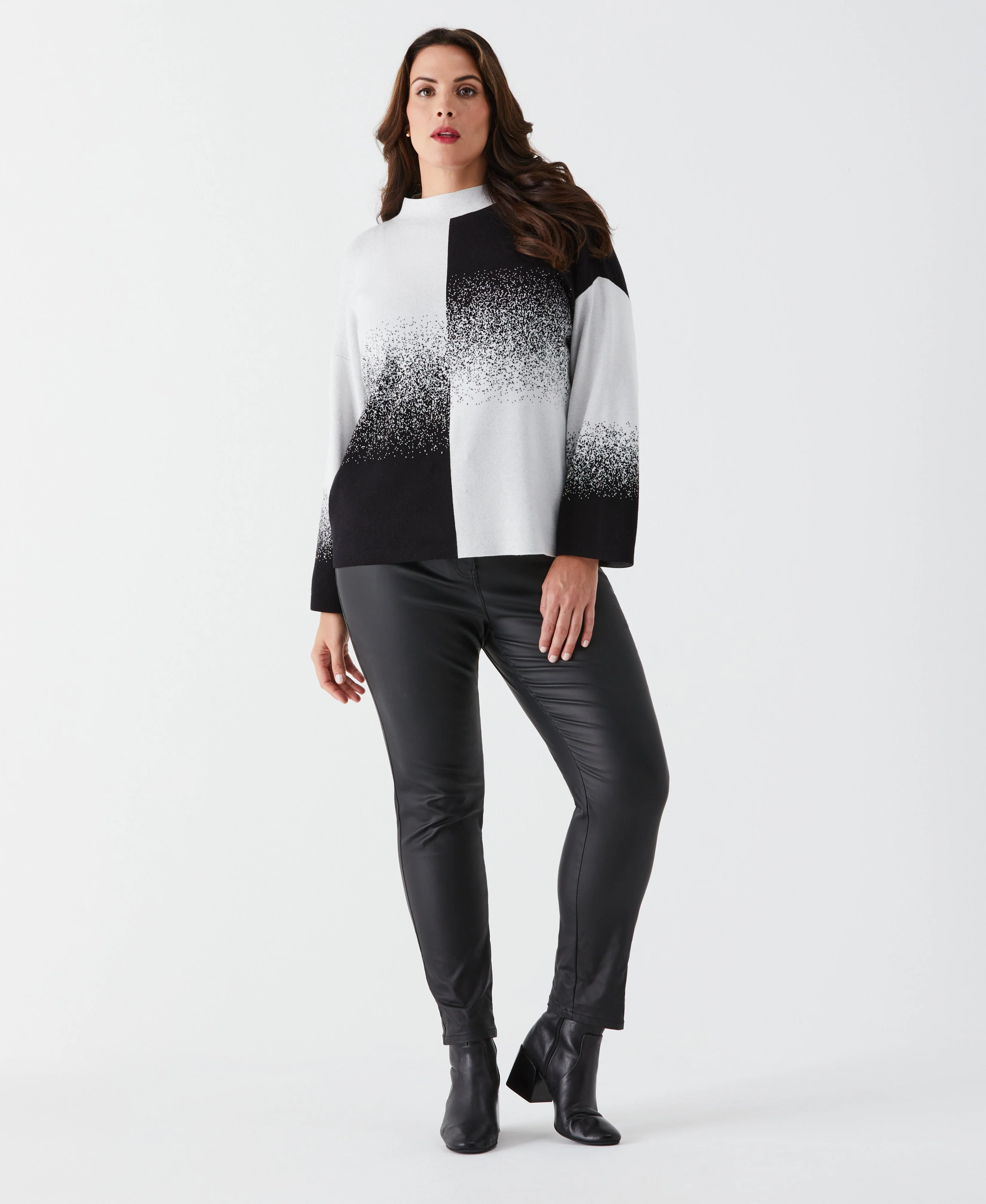 Plus Size Ombre Turtleneck Sweater - Image 5