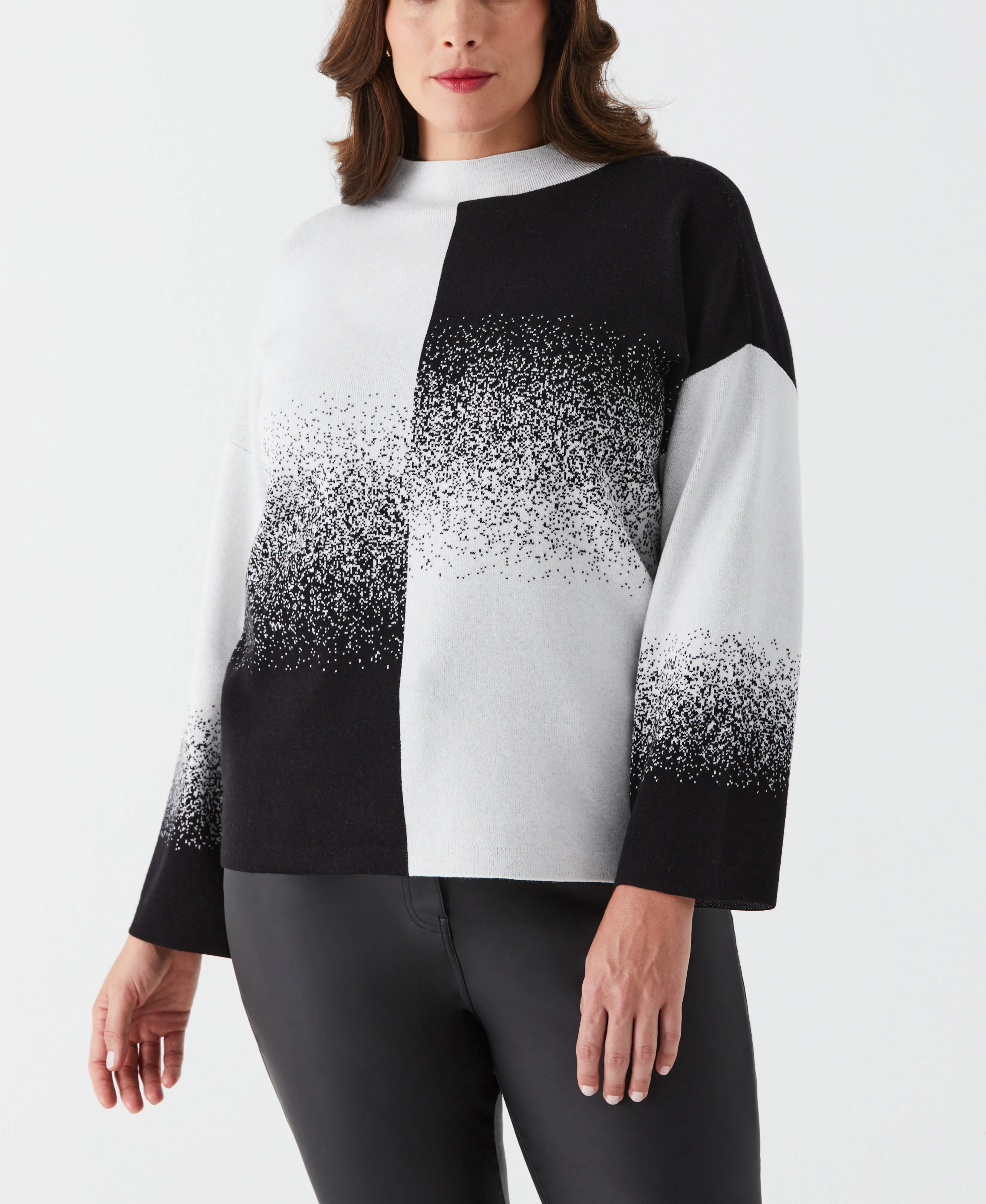 Plus Size Ombre Turtleneck Sweater - Image 6