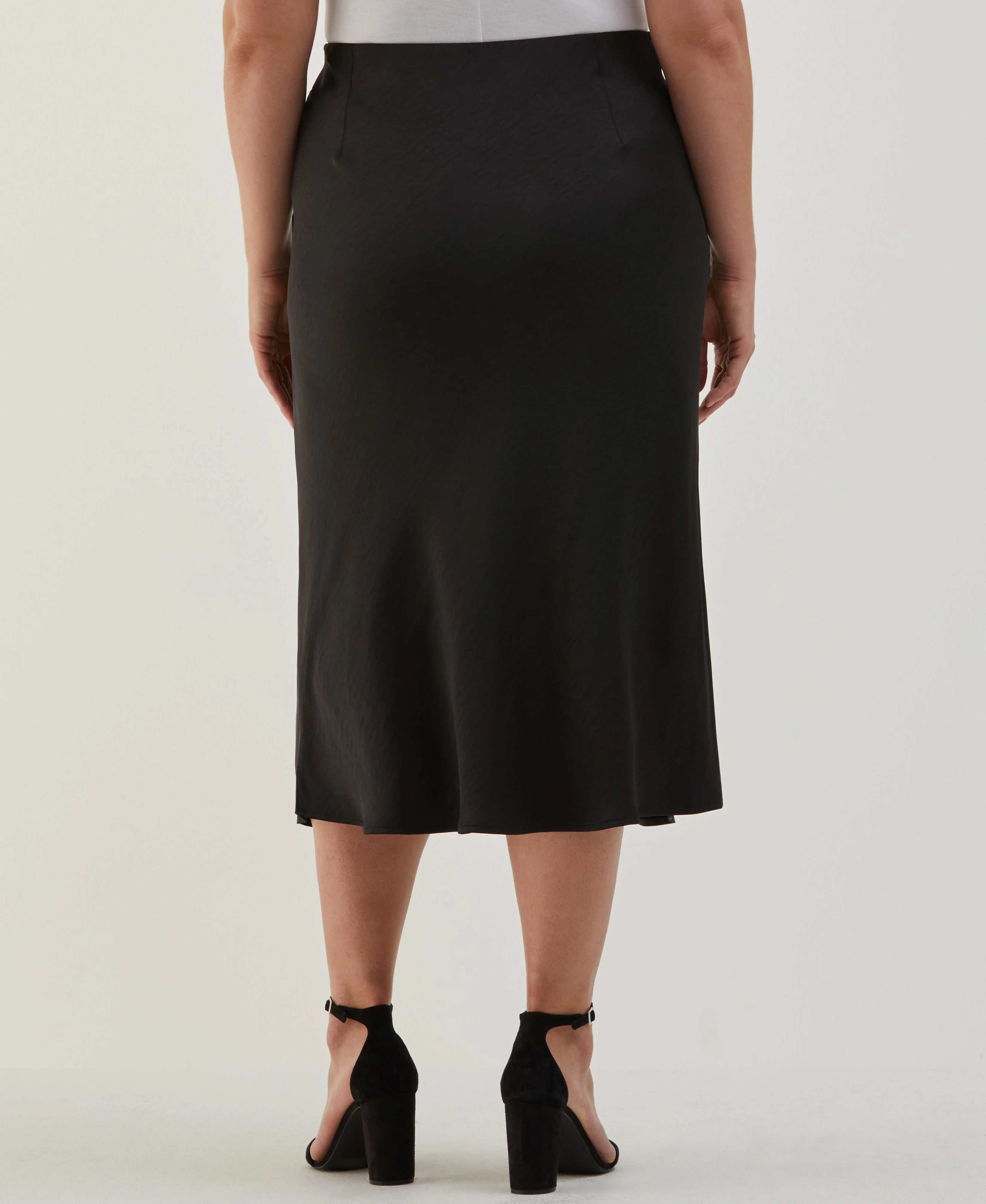 Plus Size Shine Midi Bias Skirt - Image 2