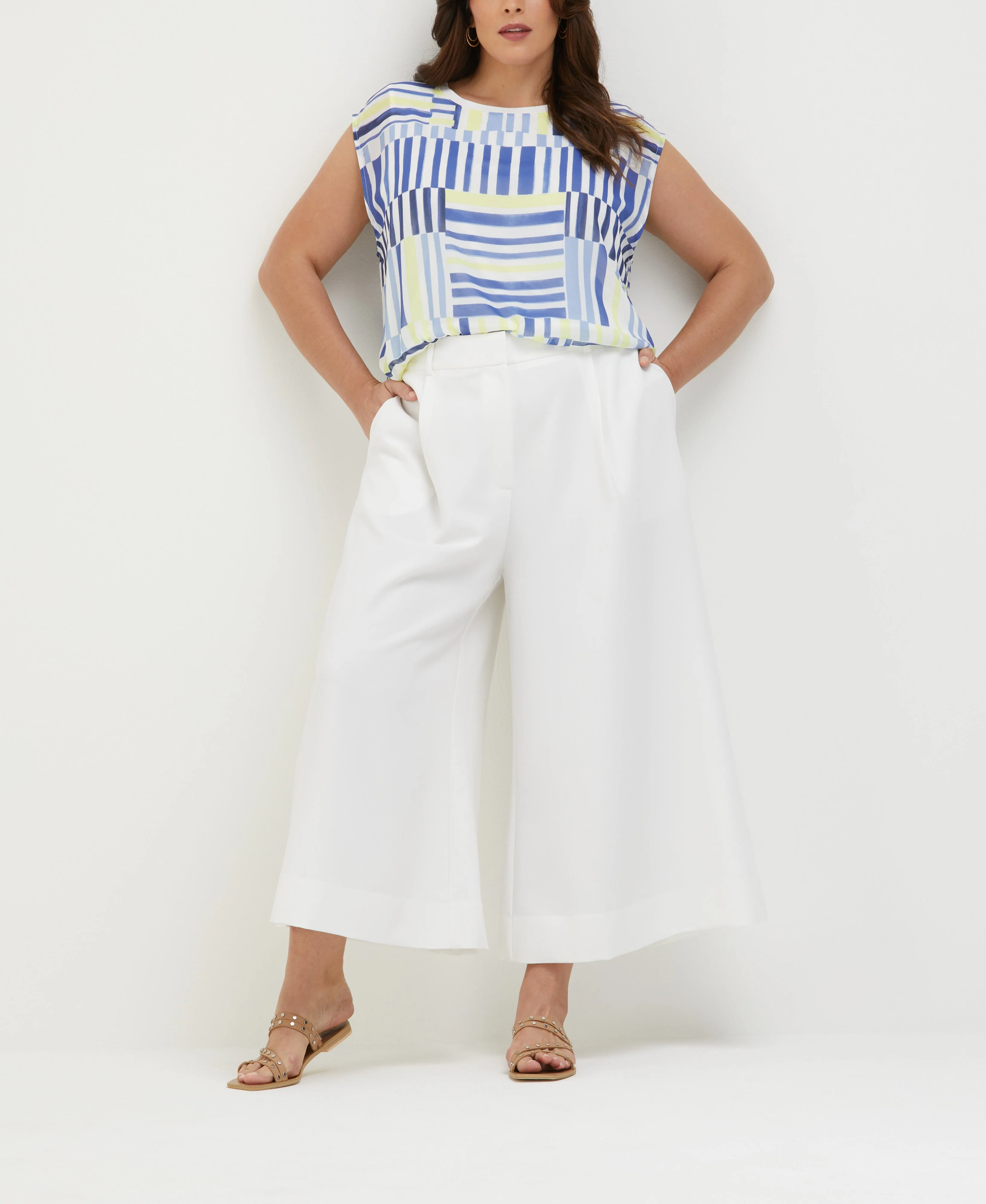 Plus Size Wide Culotte Pant - Image 4