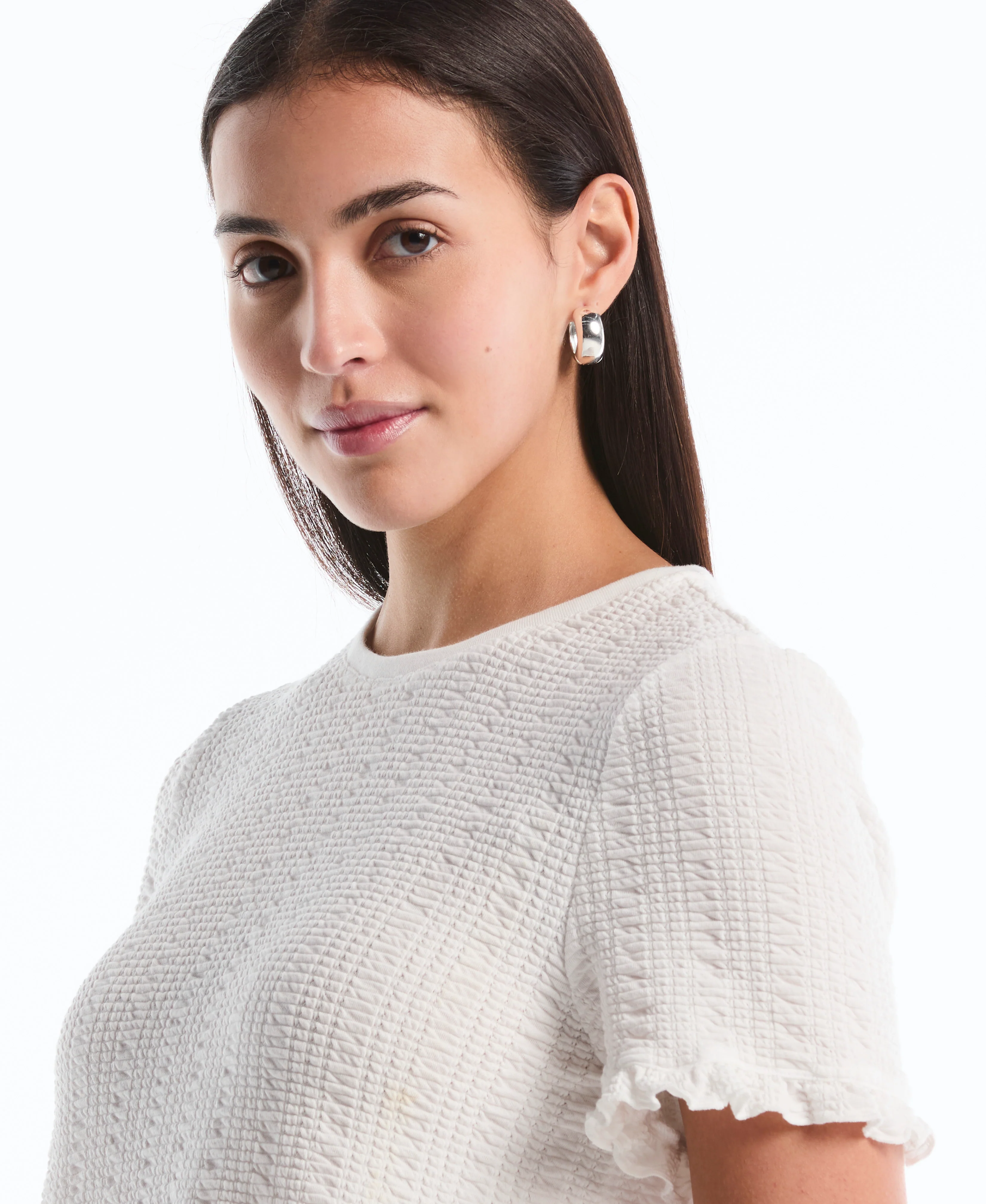 Puckered Ruffle Sleeve Top - Image 5
