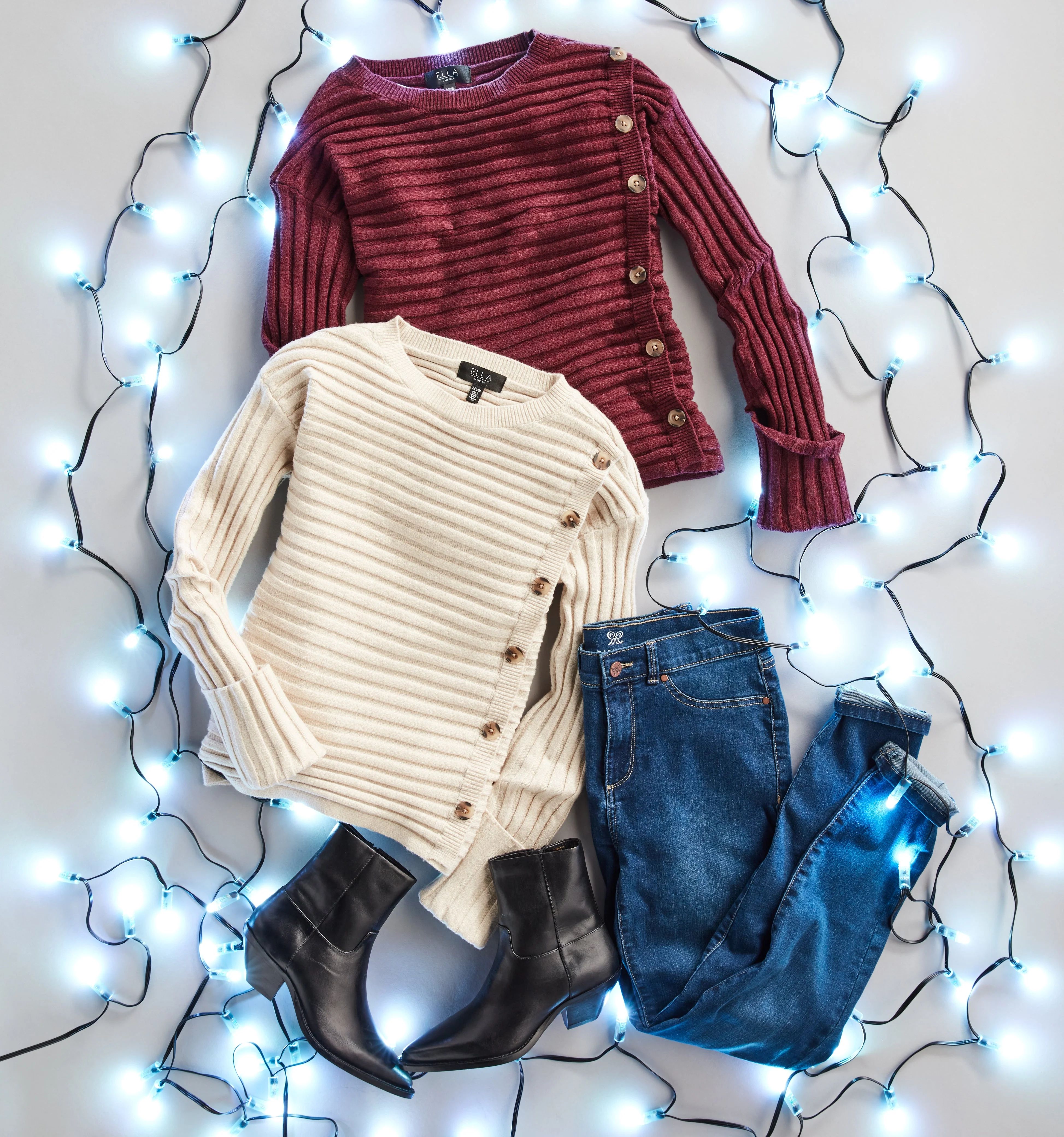 Petite Ribbed Sweater with Button Detail - Image 11