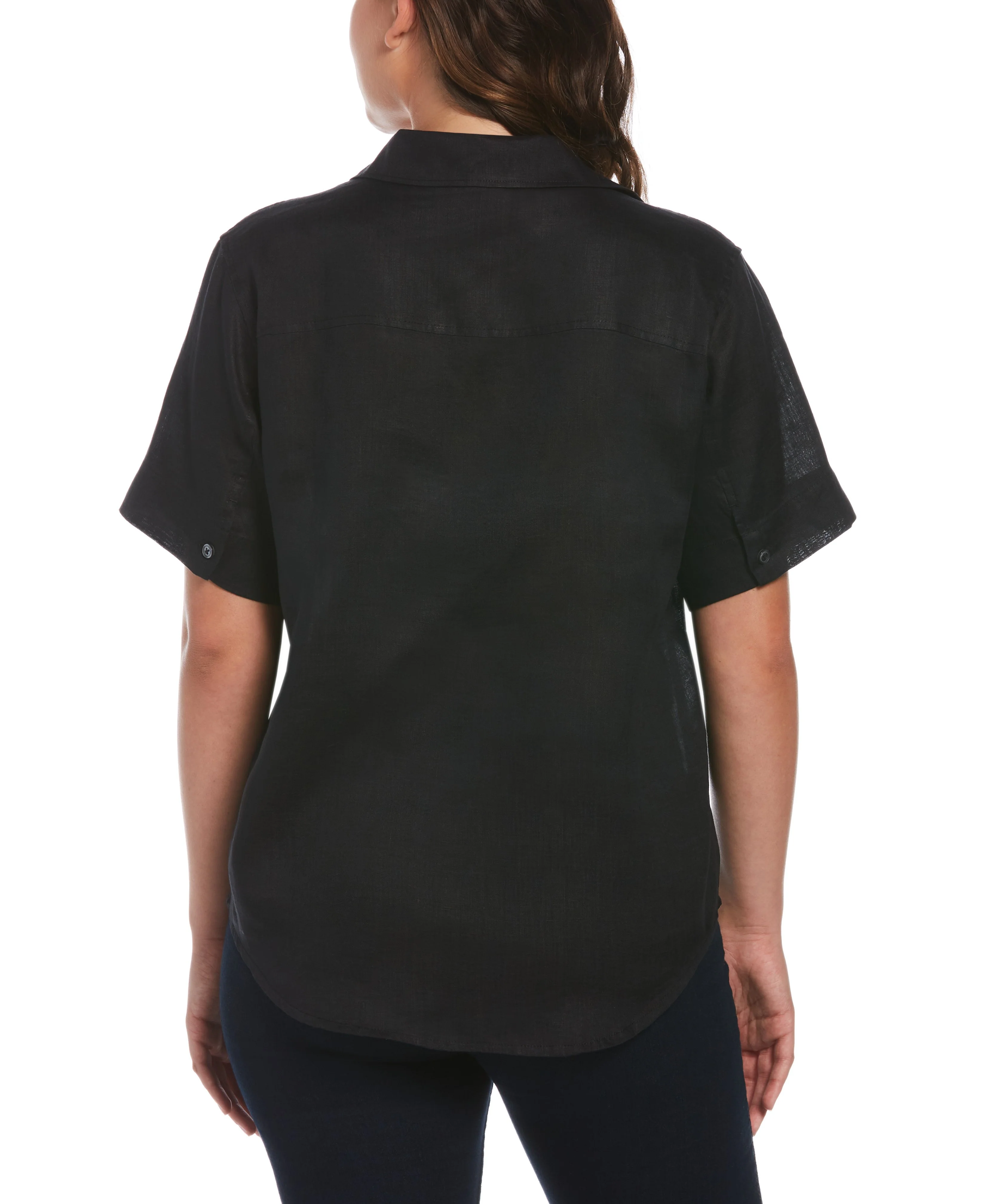 Split Neck Linen Top - Image 2