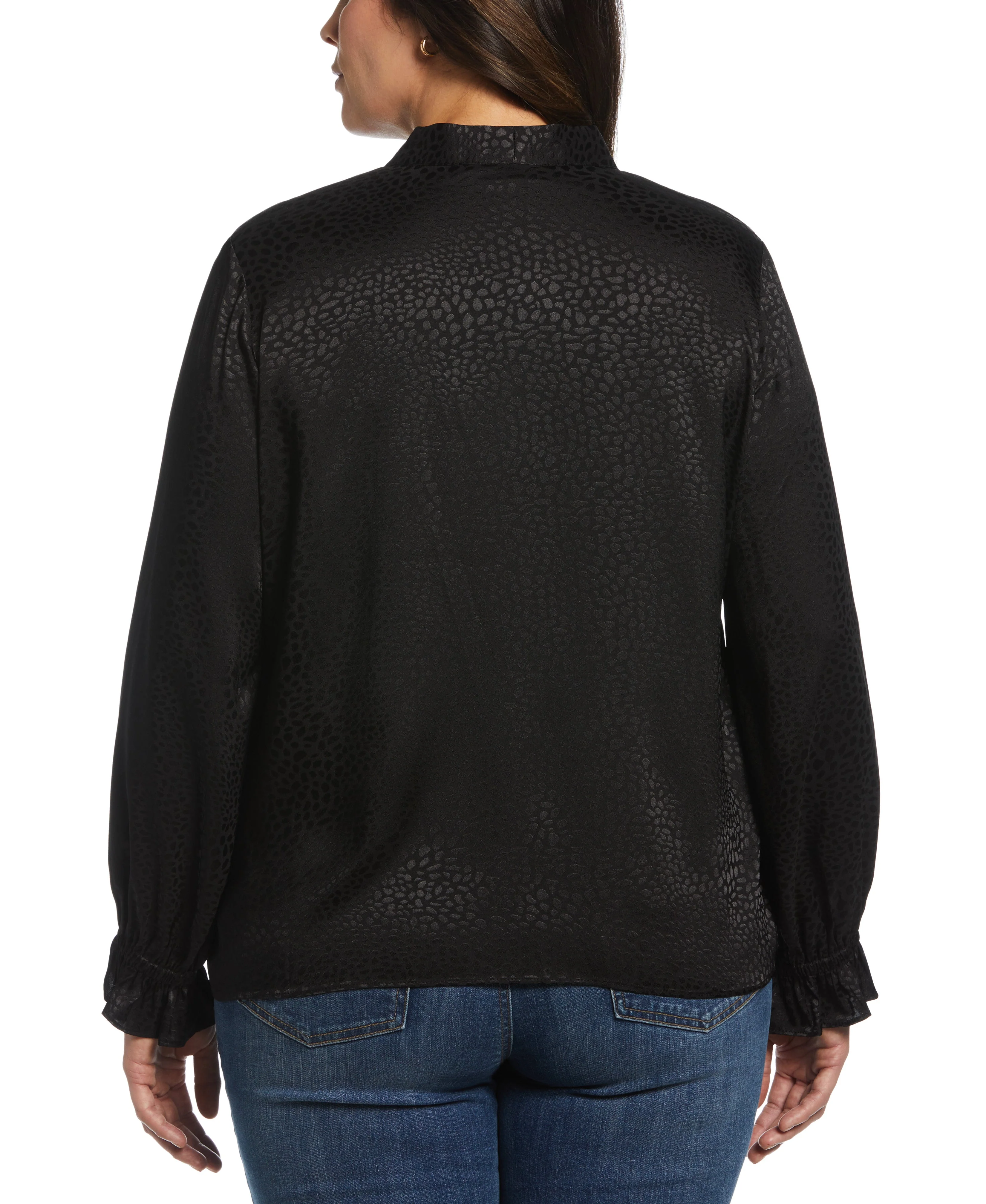 Plus Size Tie Front Blouse - Image 10