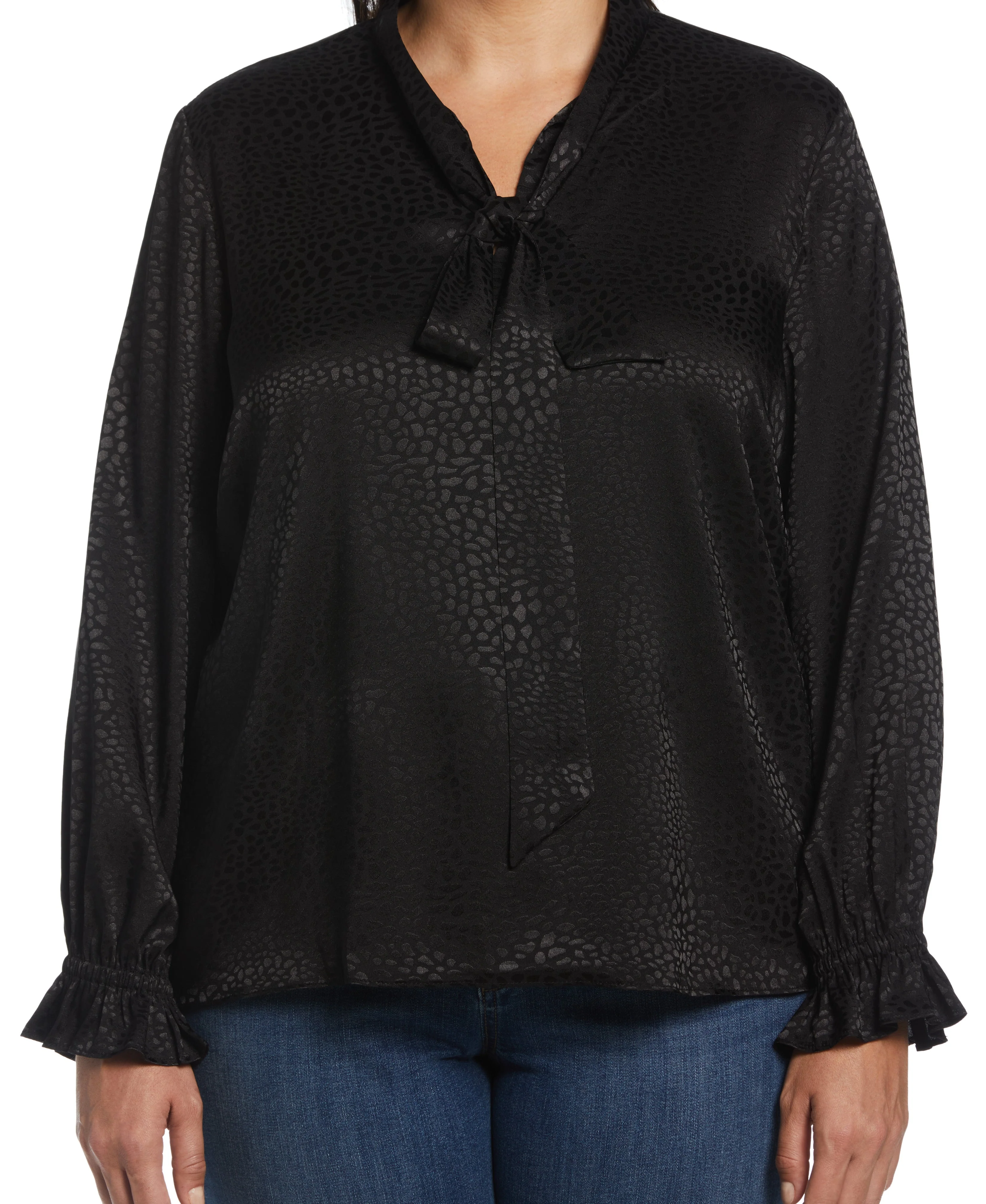 Plus Size Tie Front Blouse - Image 11